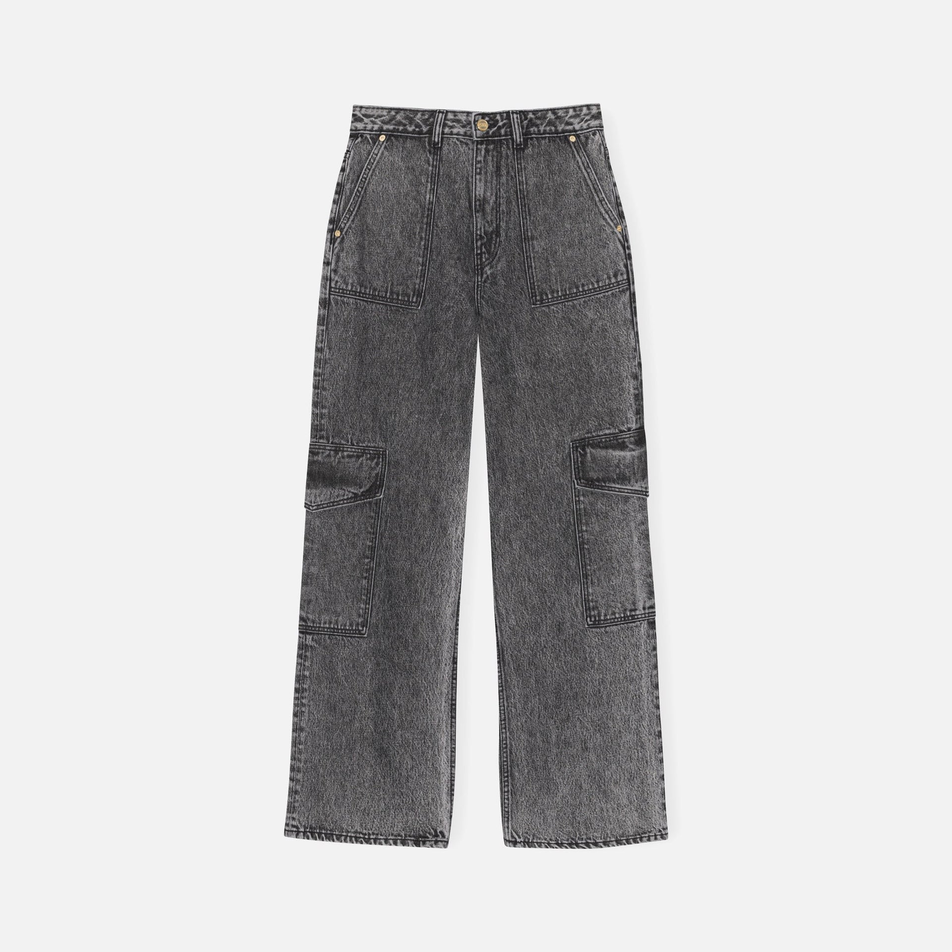 Ganni Snow Washed Denim Angi - Black Washed