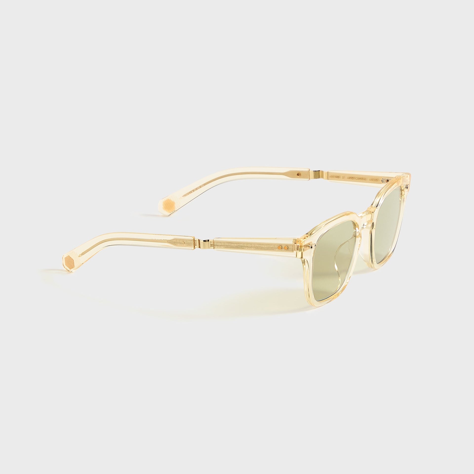Garrett Leight Adonis Sunglasses - Artist Crystal White Gold / Semi Flat Select Ochre