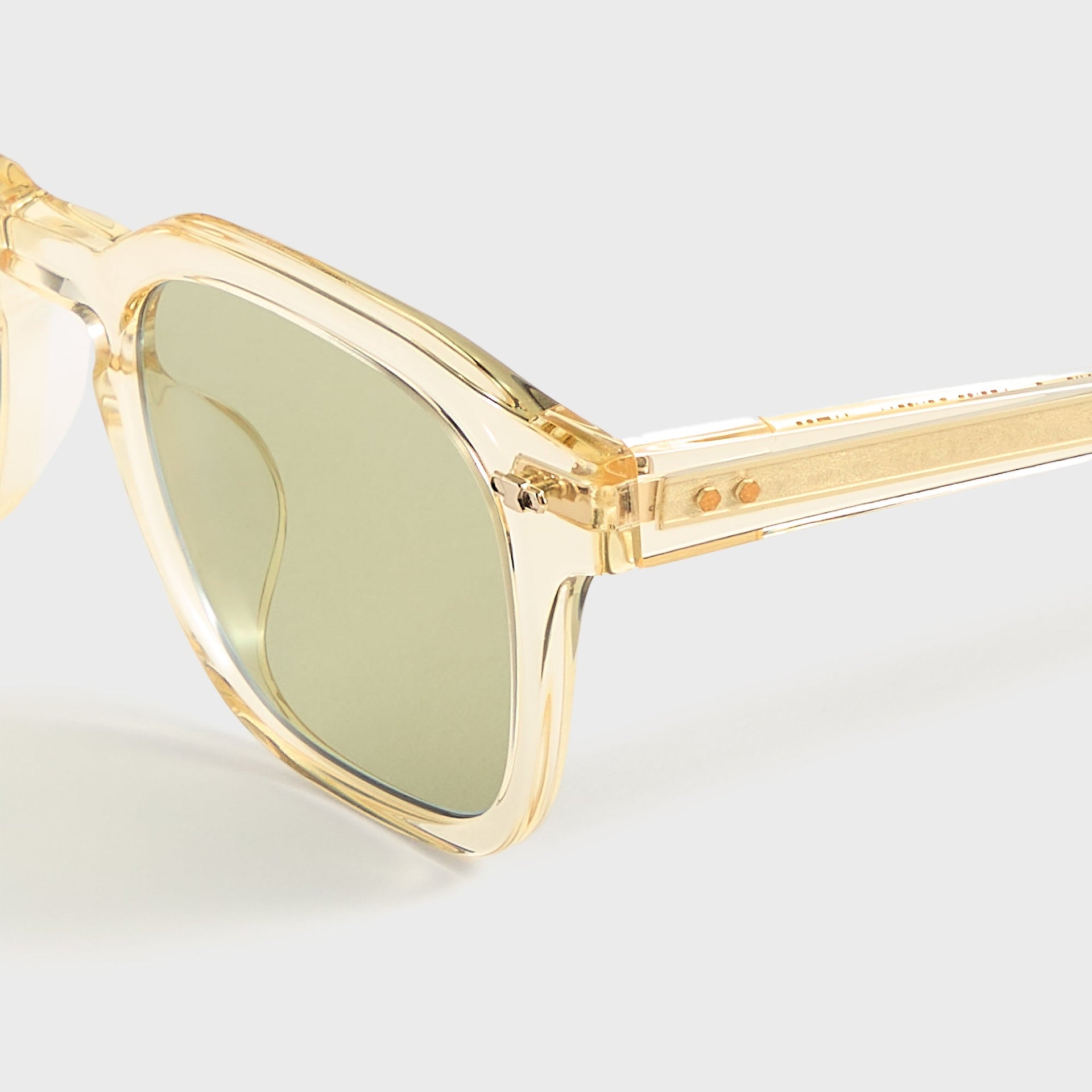 Garrett Leight Adonis Sunglasses - Artist Crystal White Gold / Semi Flat Select Ochre