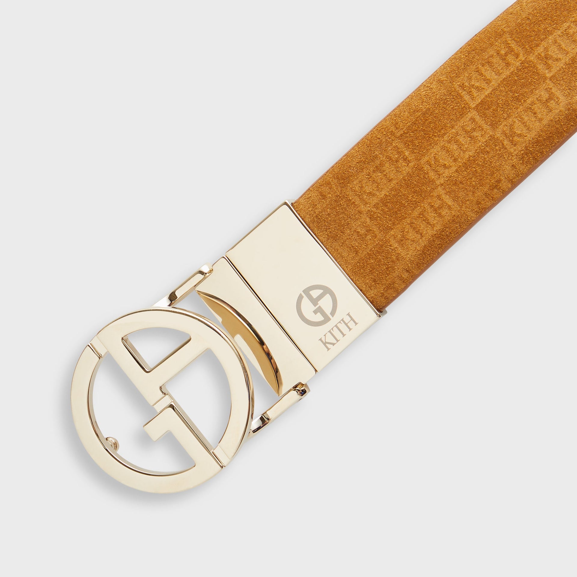 Giorgio Armani & Kith Reversible Suede Belt - Tan