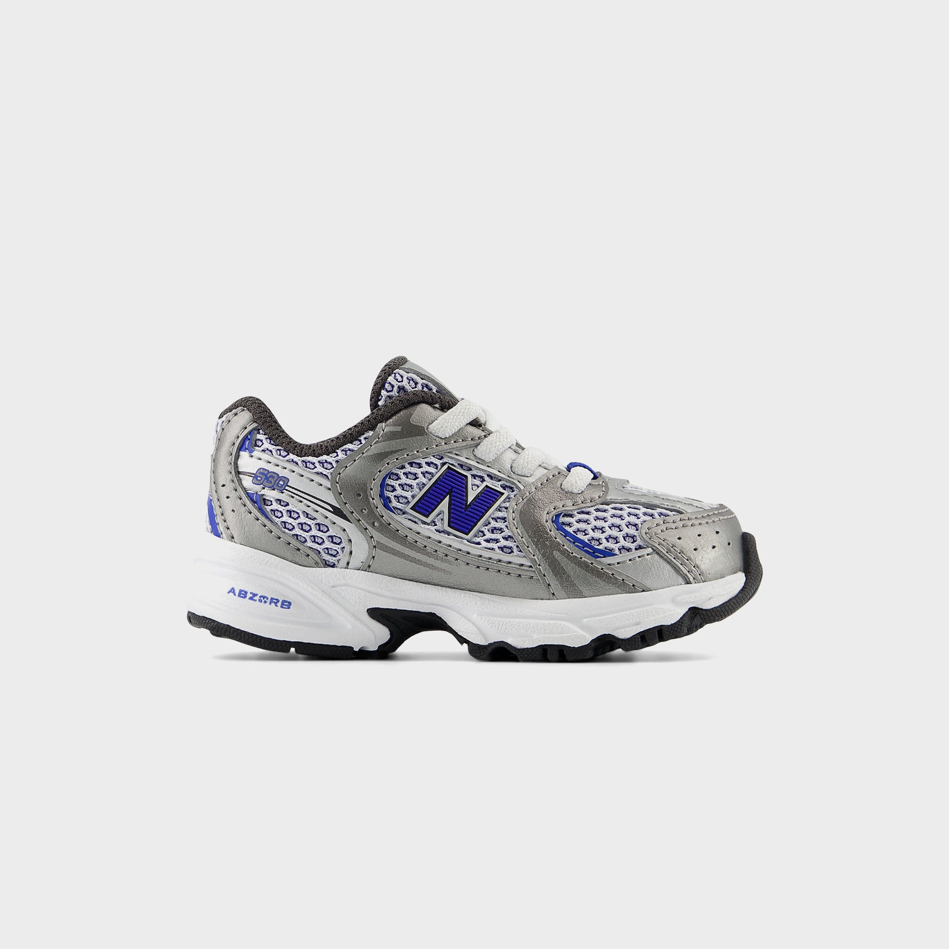 New Balance TD 530 Bungee Lace - Dark Silver Metallic / Blue