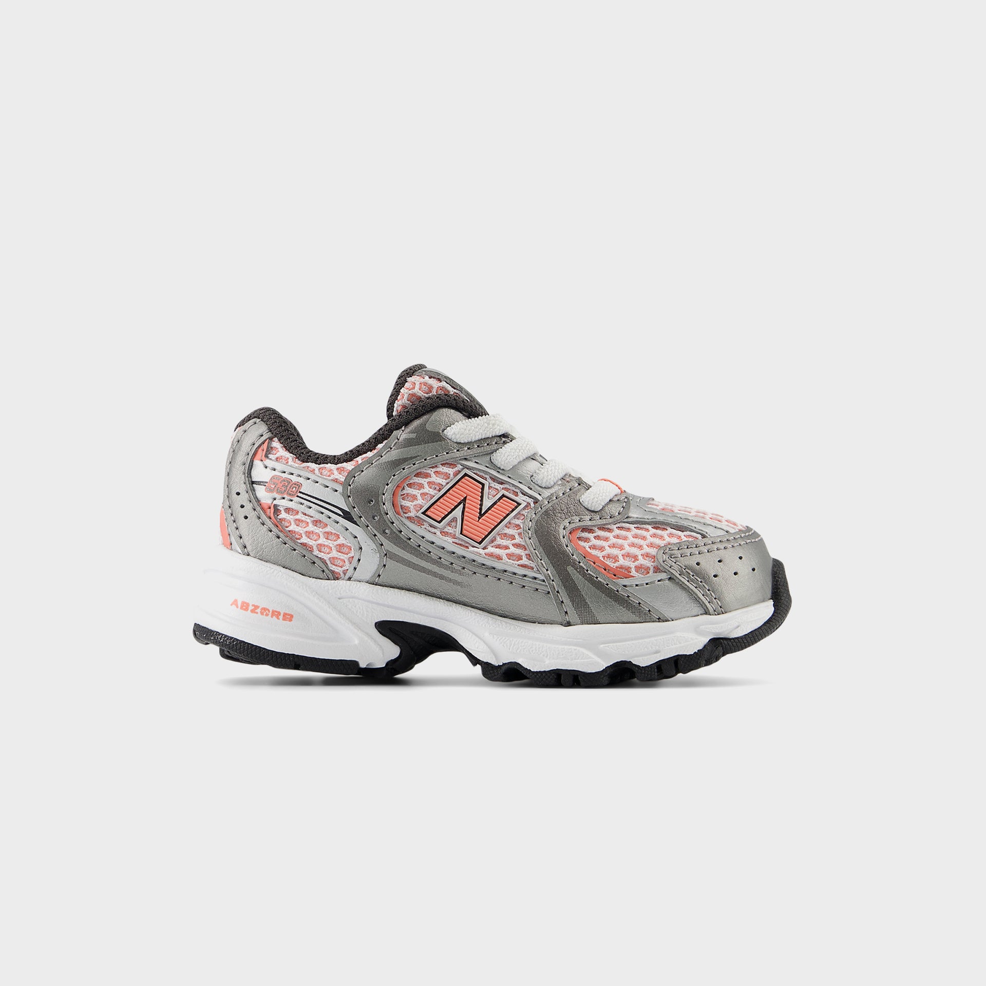 New Balance TD 530 Bungee Lace - Dark Silver Metallic / Pink