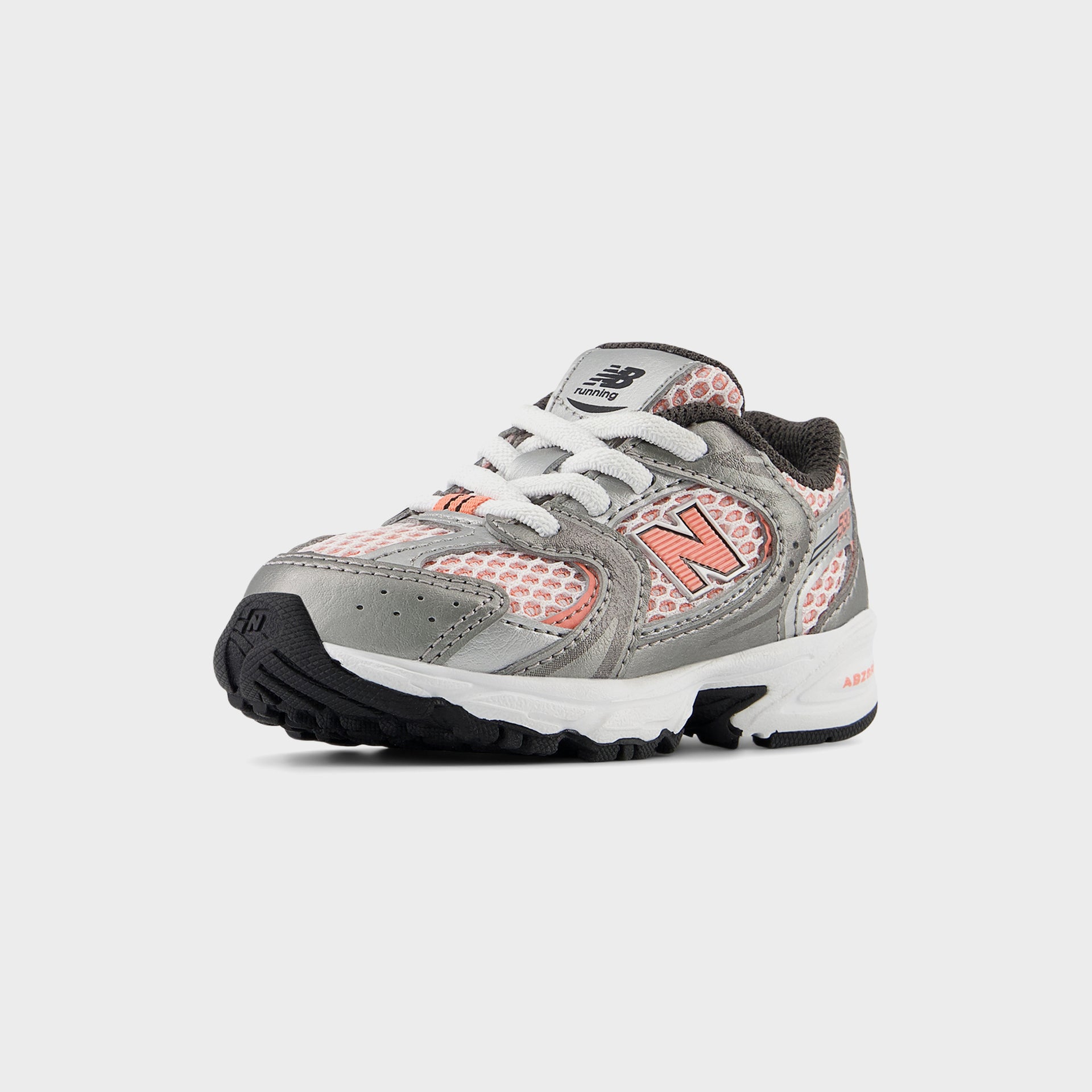 New Balance TD 530 Bungee Lace - Dark Silver Metallic / Pink