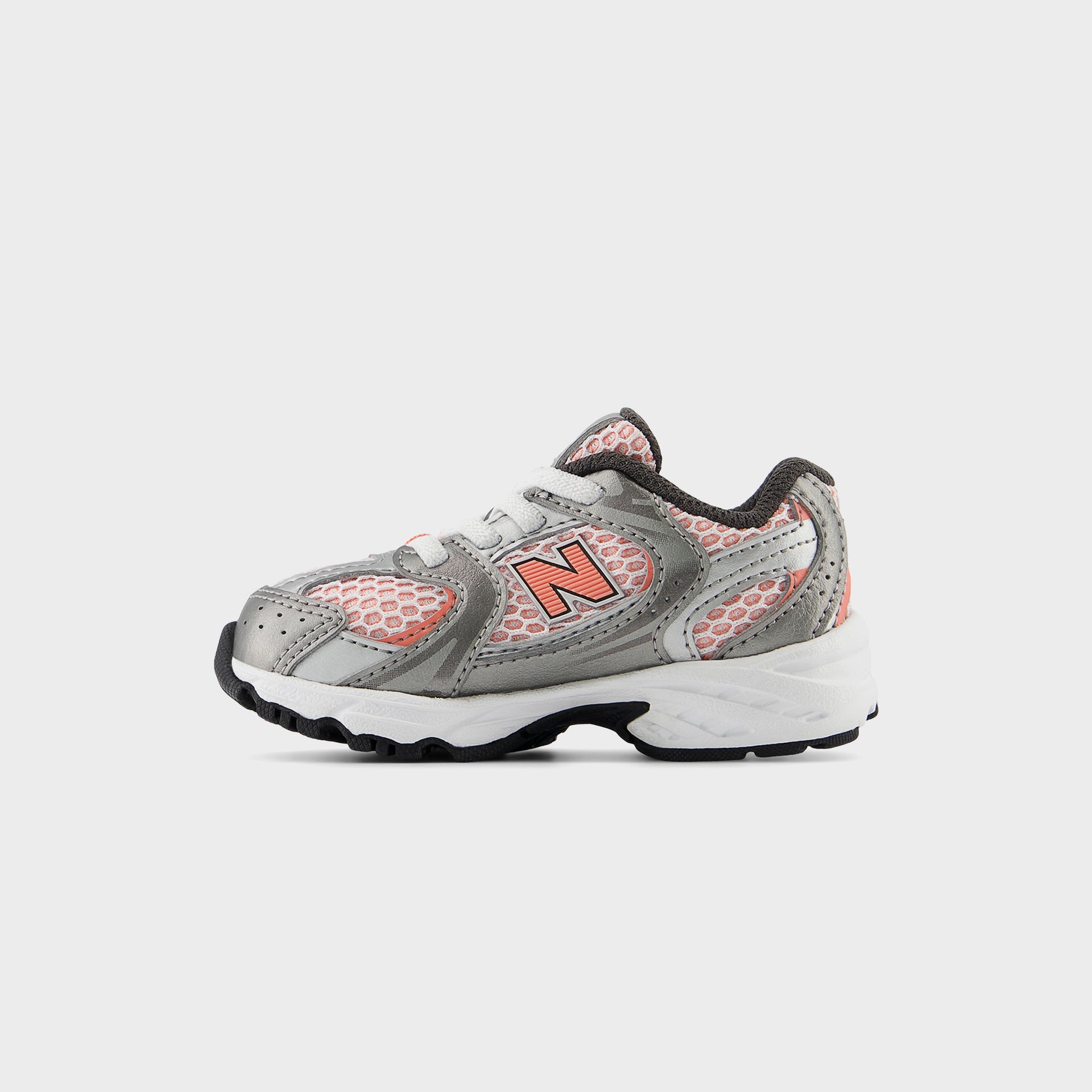 New Balance TD 530 Bungee Lace - Dark Silver Metallic / Pink