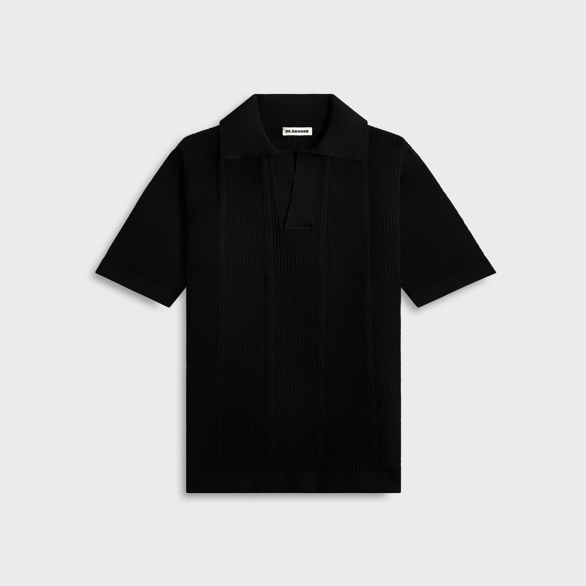 Jil Sander Short Sleeve Polo T-Shirt - Black