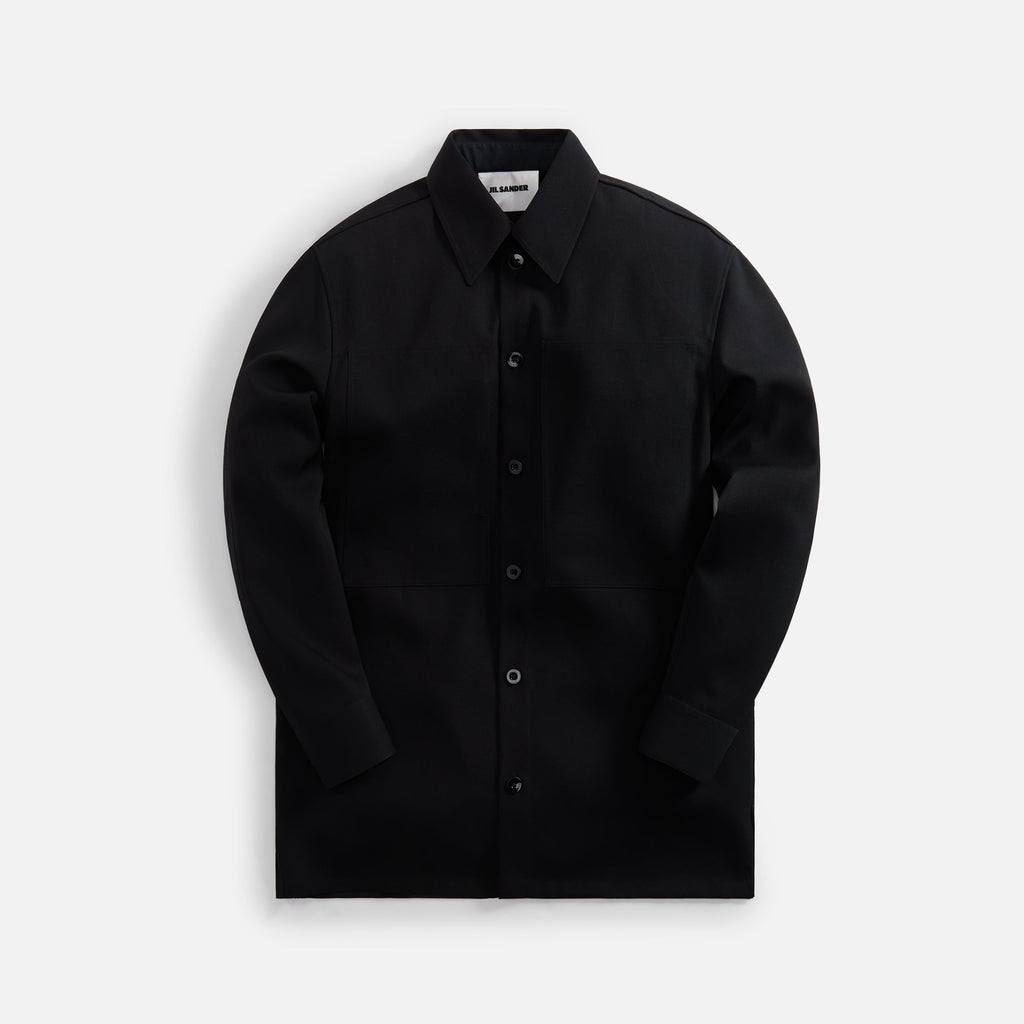 Jil Sander Sharp Wool Gabardine Shirt - Black – Kith Europe