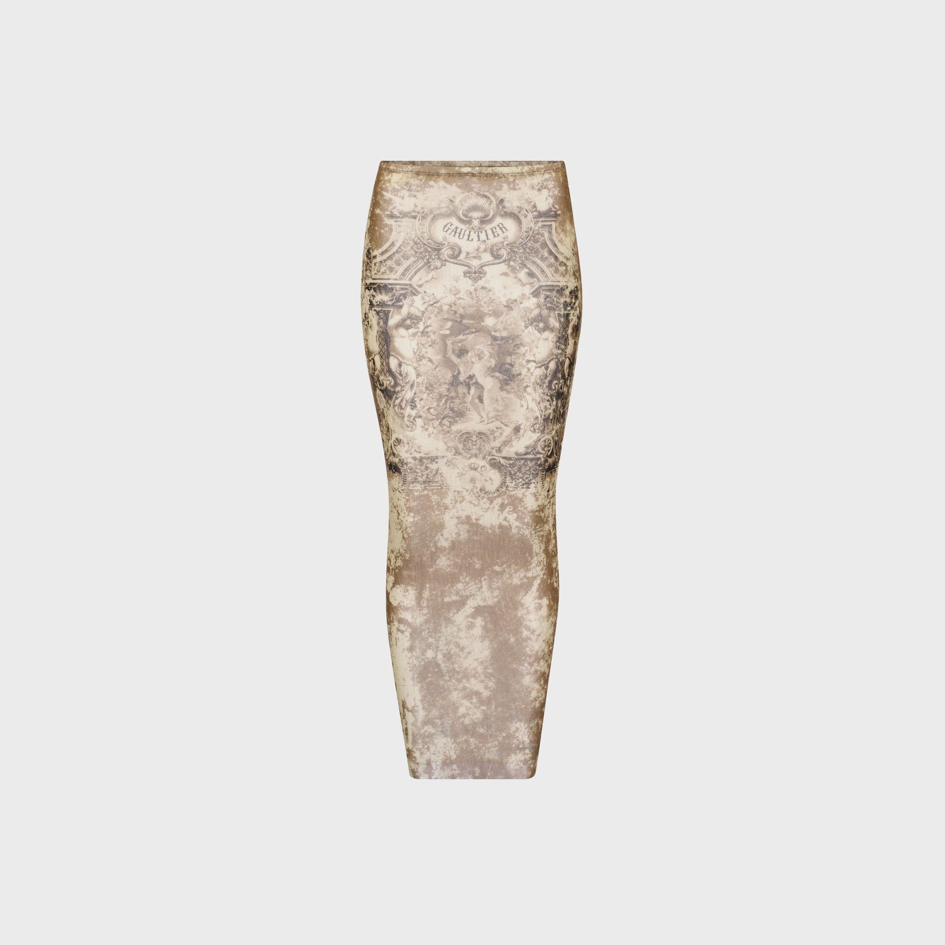 Jean Paul Gaultier Mesh Long Skirt - Printed Médaillon