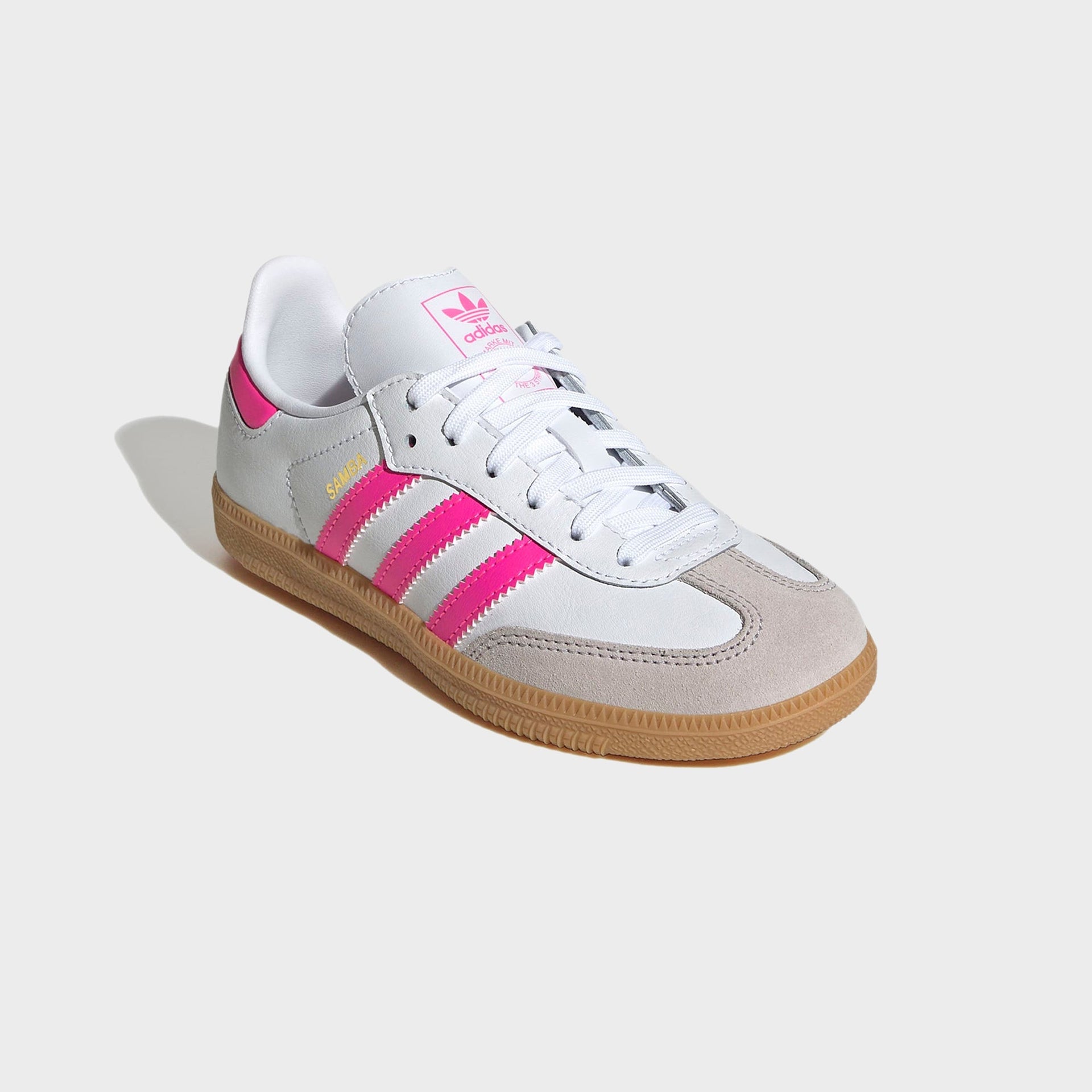 adidas Kids Samba  OG - White / Lucid Pink / Gum 3