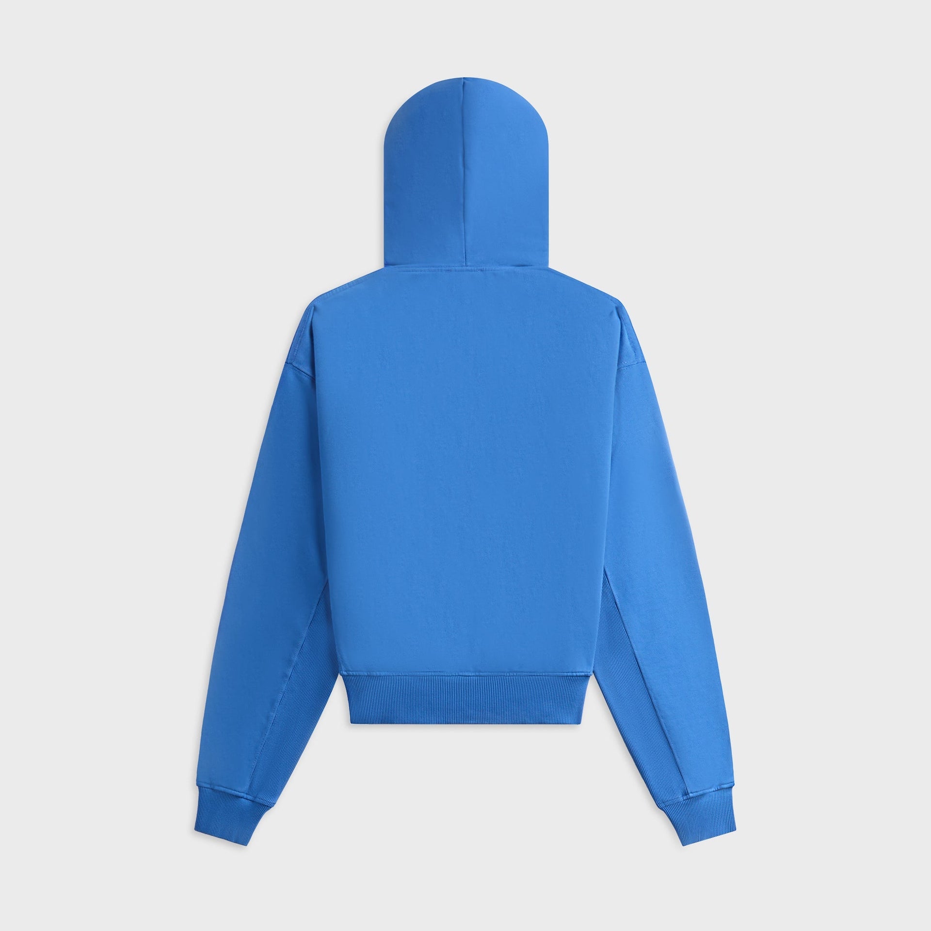 JW Anderson Anchor Embroidery Cropped Hoodie in Bright Blue