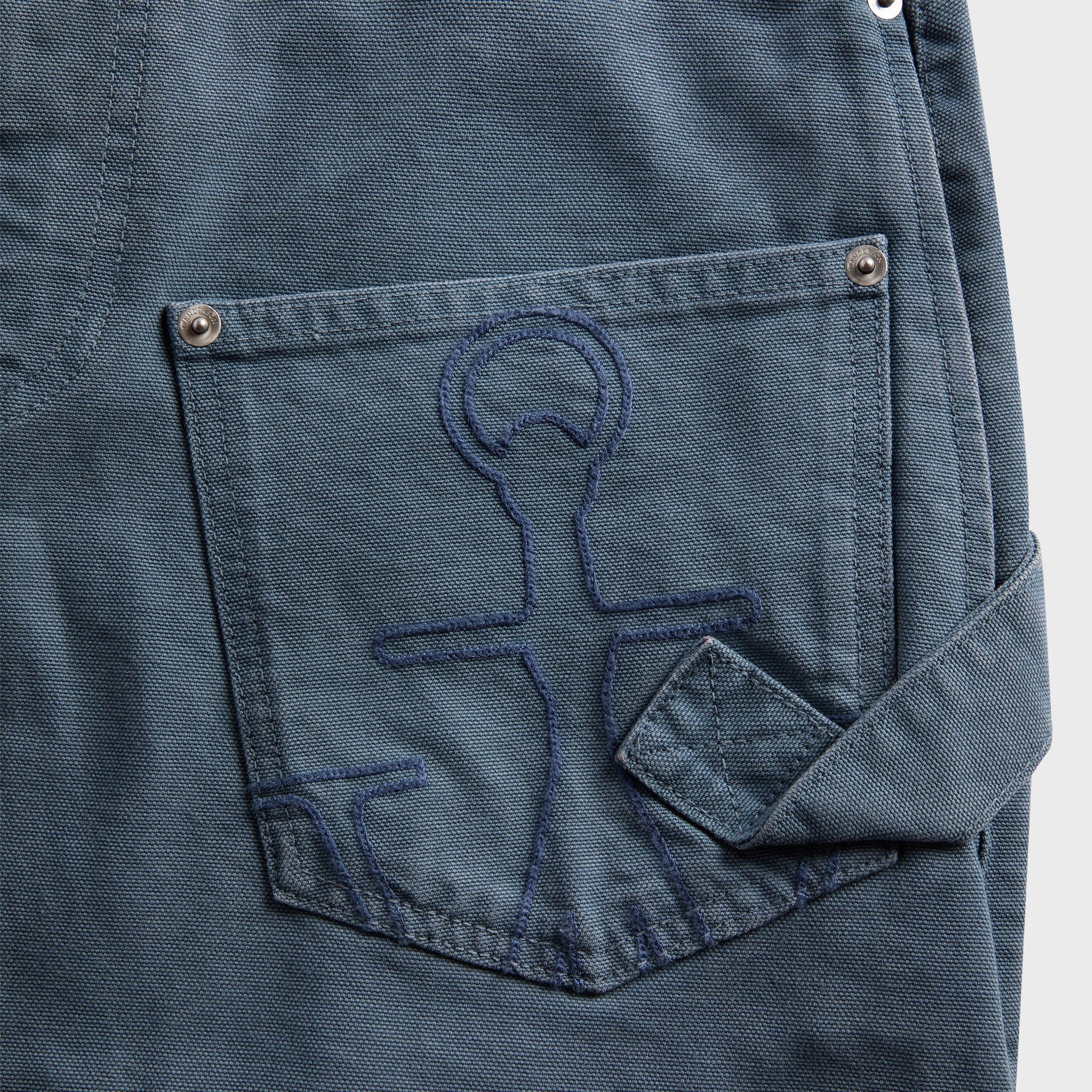 JW Anderson Twisted Workwear Trousers in Steel Blue