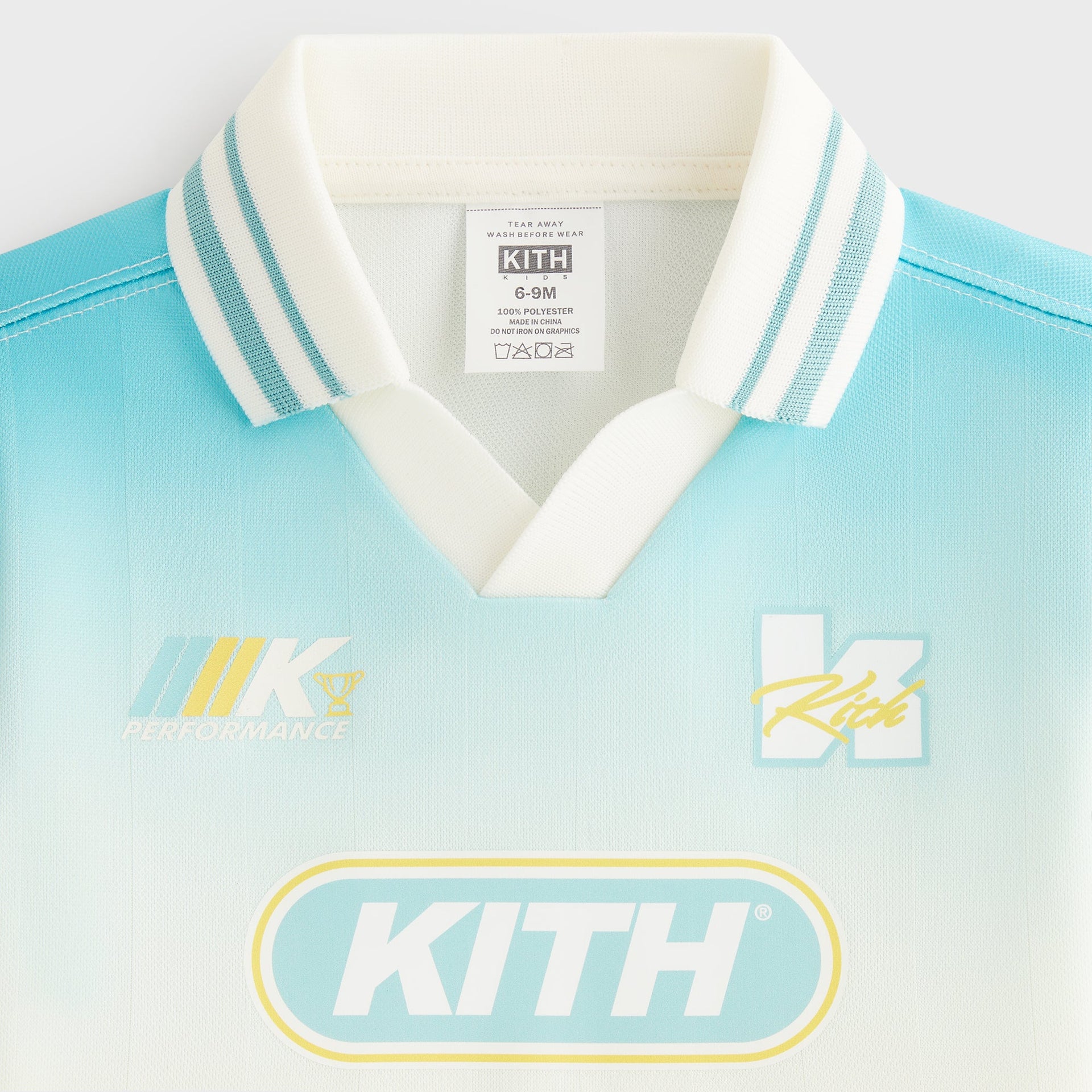 Kith Baby Gradient Soccer Polo - Dusty Aqua