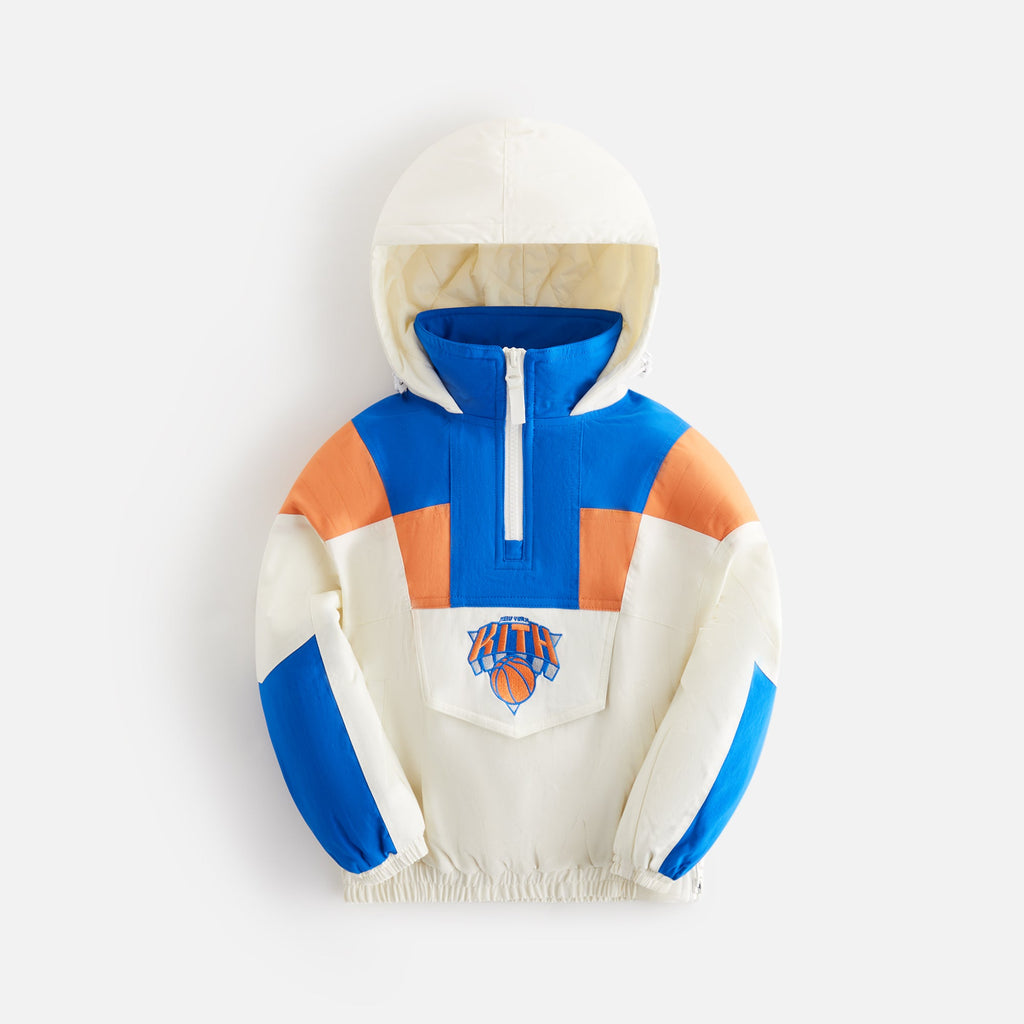 Kith Kids for the New York Knicks Hooded Quarter Zip Anorak - Silk 