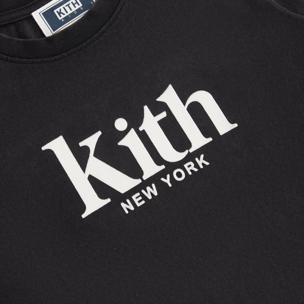 Kith Kids Serif Vintage Tee - Black – Kith Europe