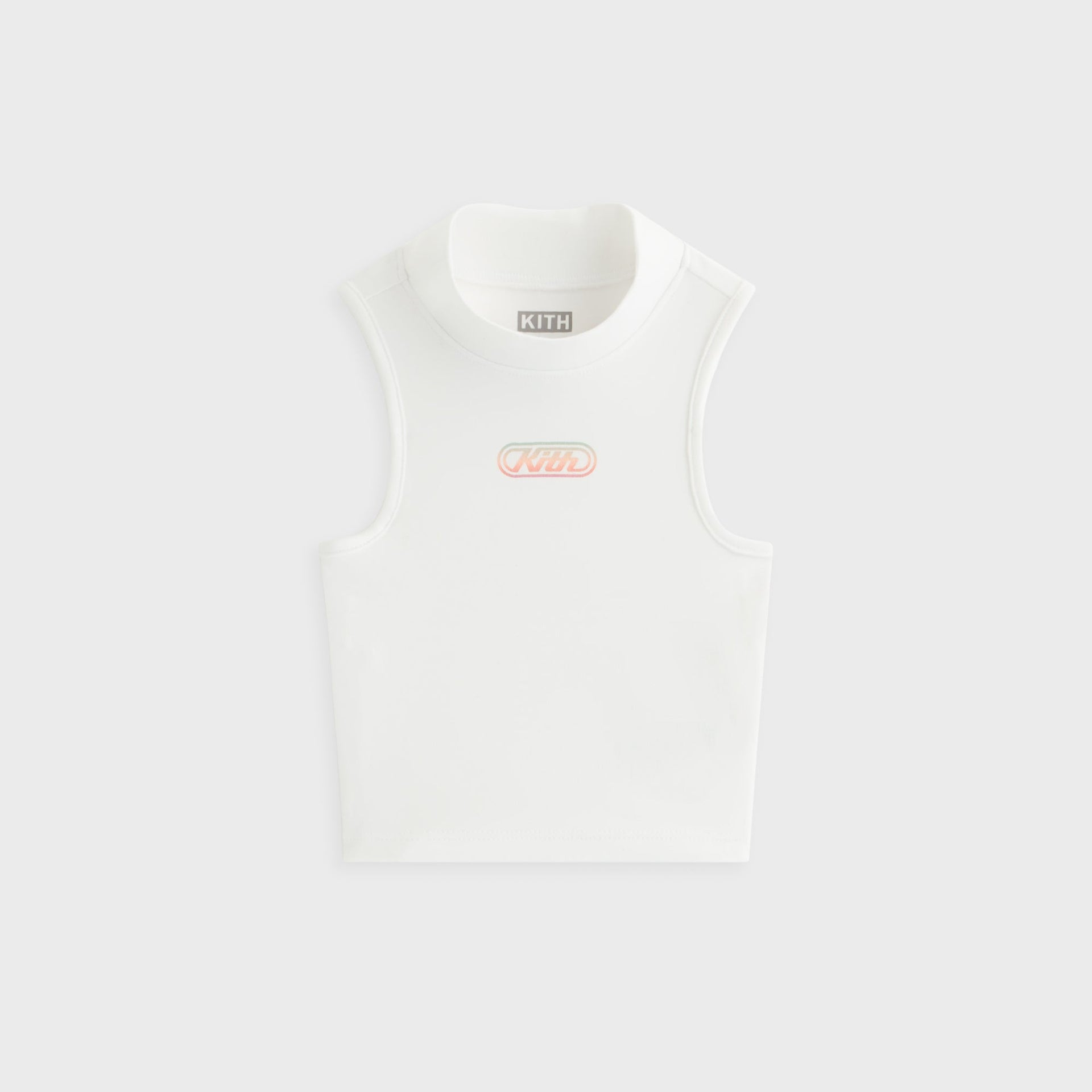 Kith Kids Jordyn Logo Mockneck Tank - White