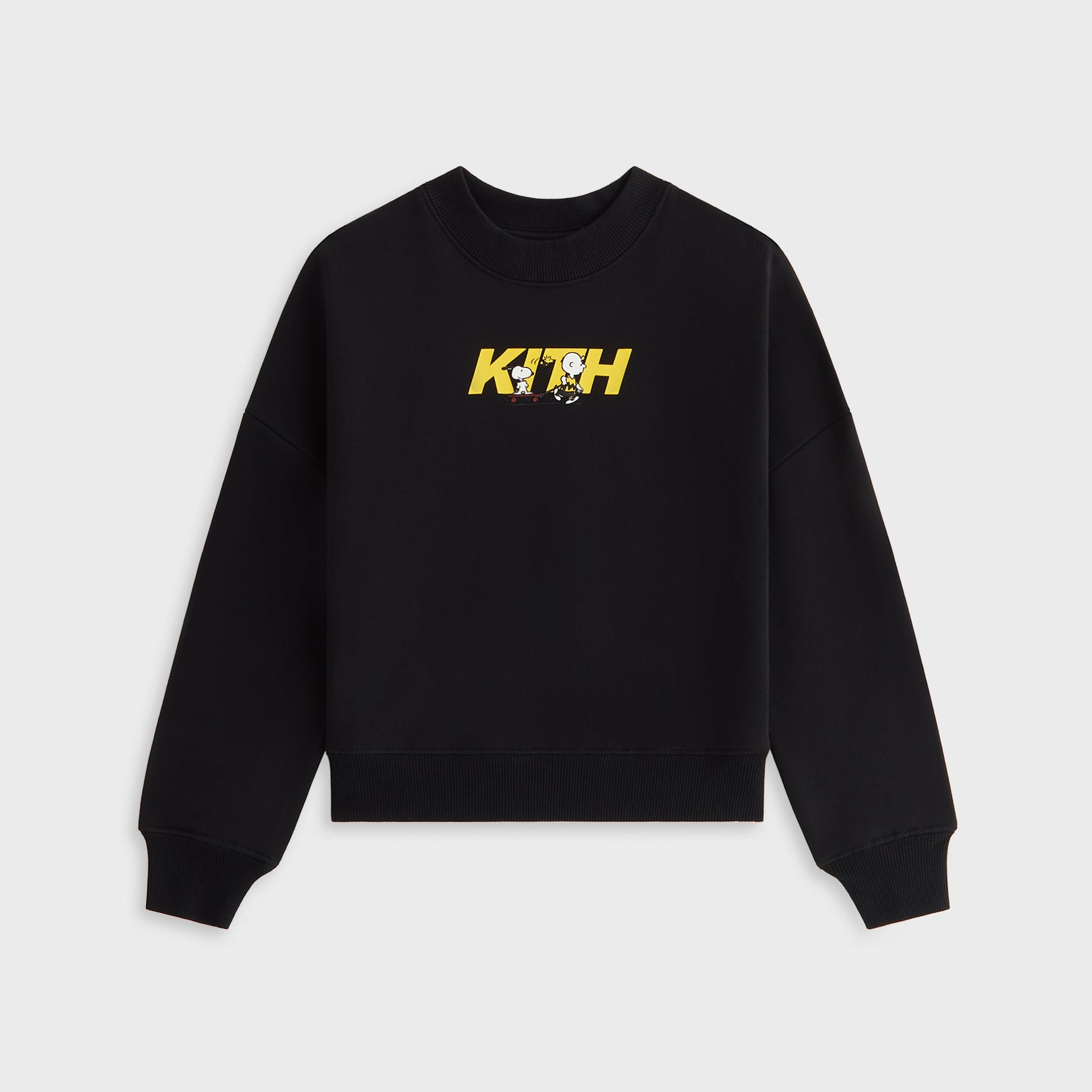 Kith Kids for Peanuts Skateboard Fast Logo Crewneck - Black
