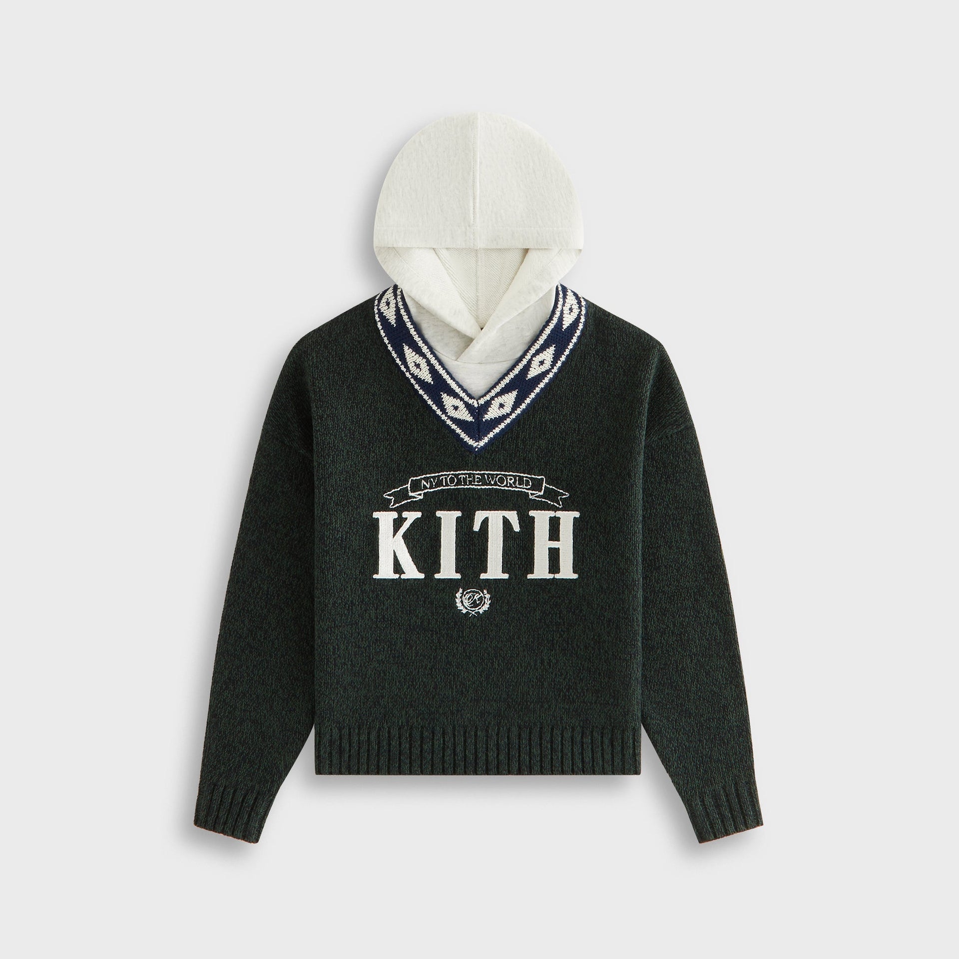 Kith Kids Knit Combo Lewis V-Neck - Stadium