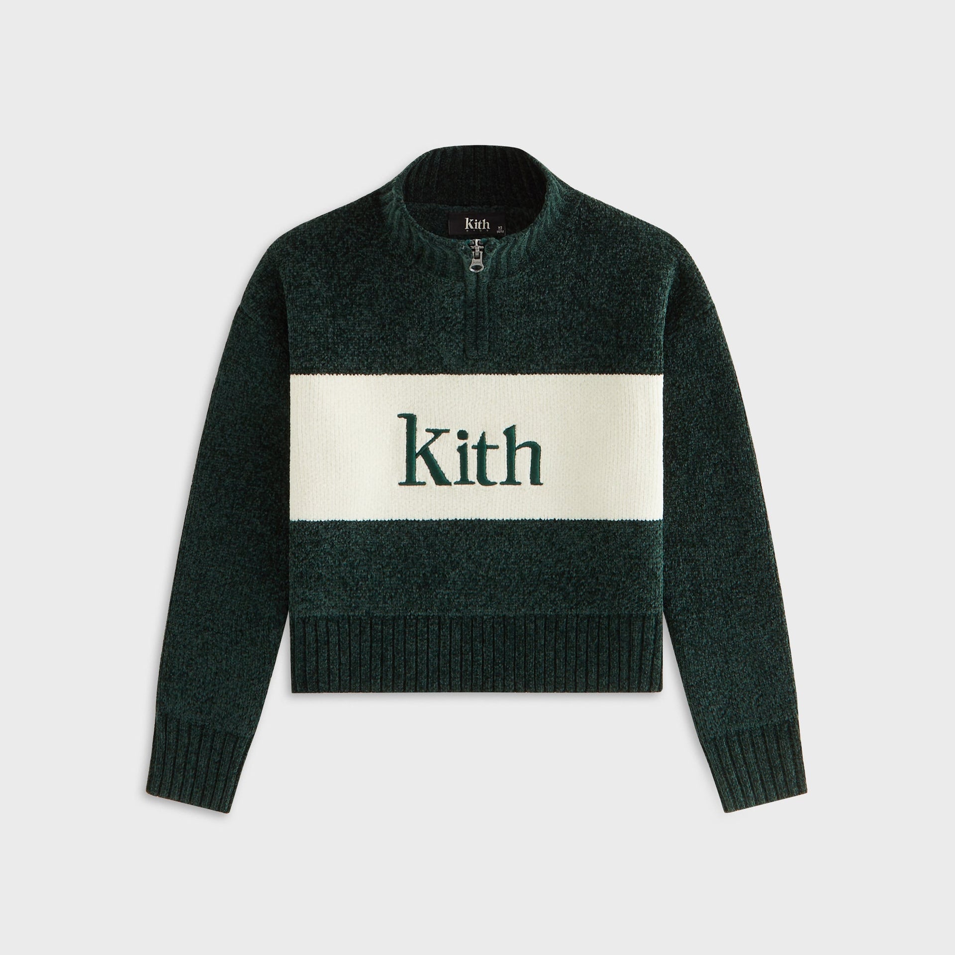 Kith Kids Color-Block Chenille Hunter Quarter Zip - Stadium