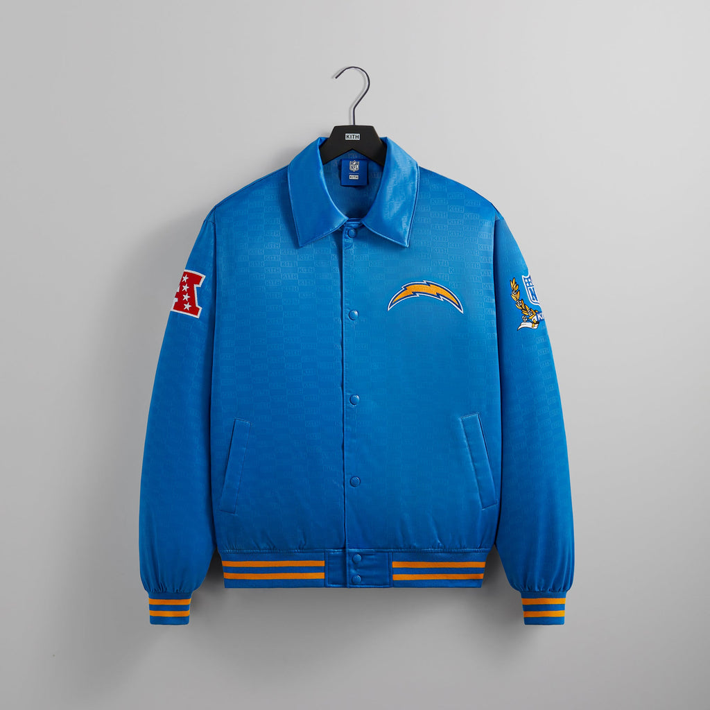 Kith for the NFL: Lions Satin Bomber Jacket - Chain