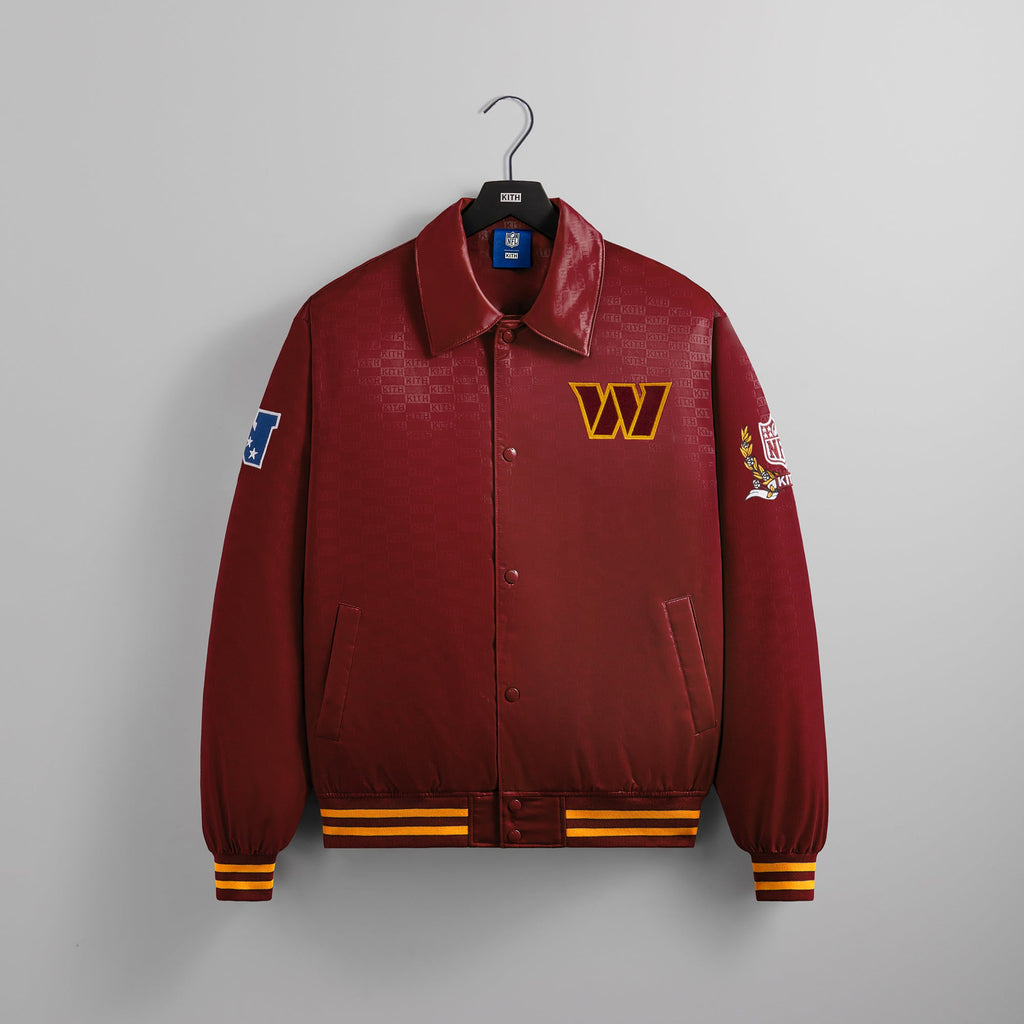 Kith for the NFL: Bills Satin Bomber Jacket - Cyclone – Kith Europe