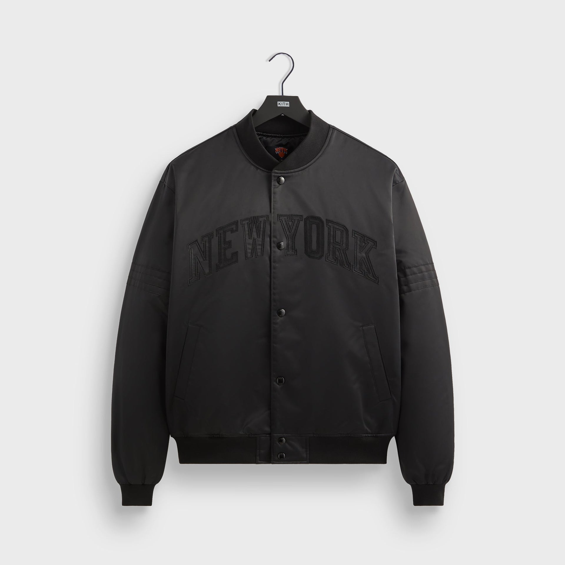 Kith for the New York Knicks Ball Satin Bomber Jacket - Black