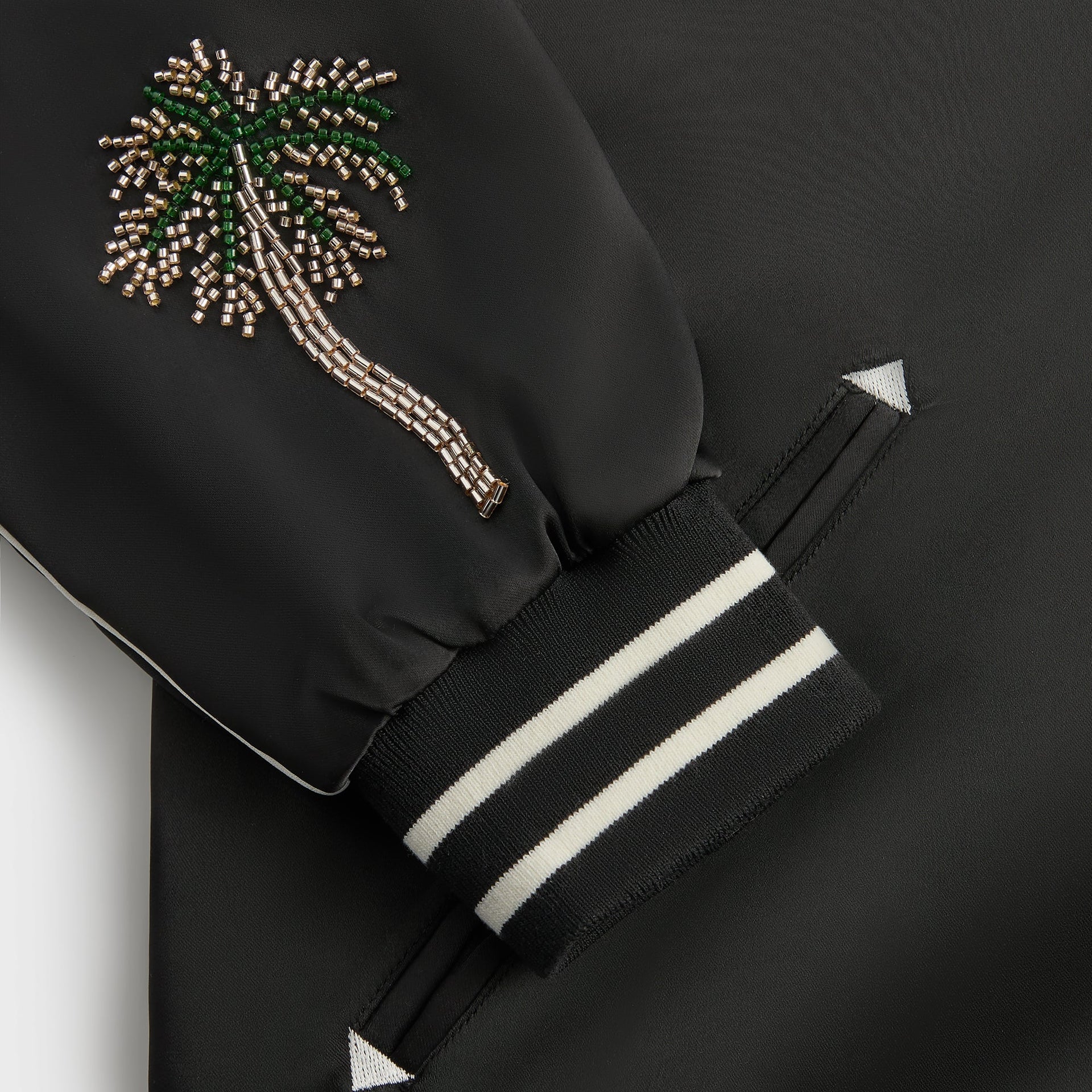 &Kin Vance Satin Bomber Jacket - Black