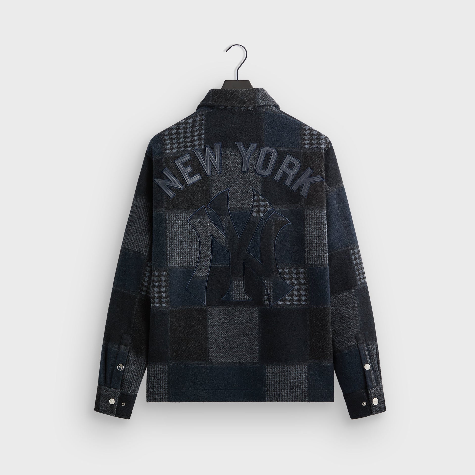 Kith for the New York Yankees Patchwork Wool Coaches Jacket - Nocturnal