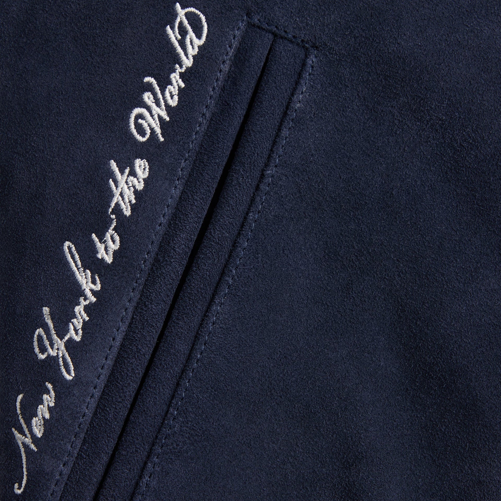 Kith for the New York Yankees Suede Porter Bomber Jacket - Nocturnal