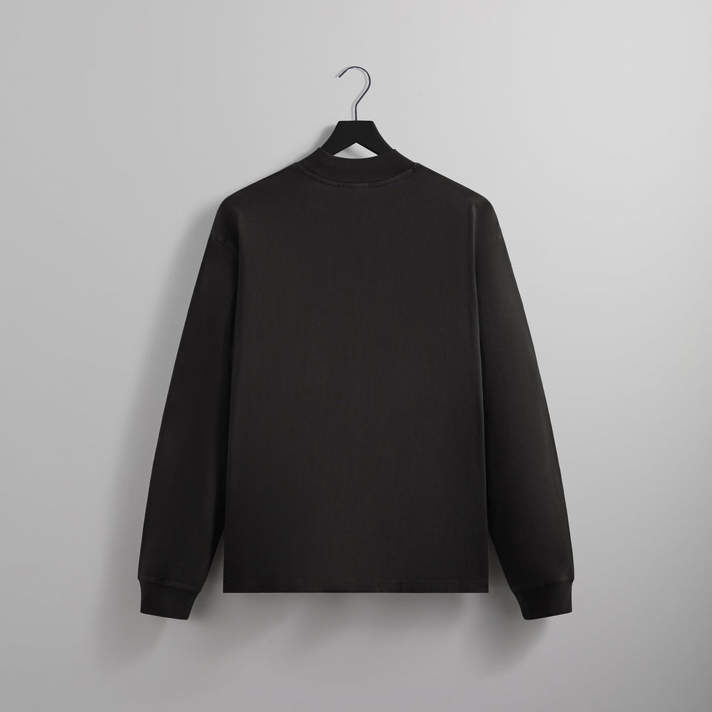 Kith Long Sleeve Mock Neck LAX Tee - Black – Kith Europe