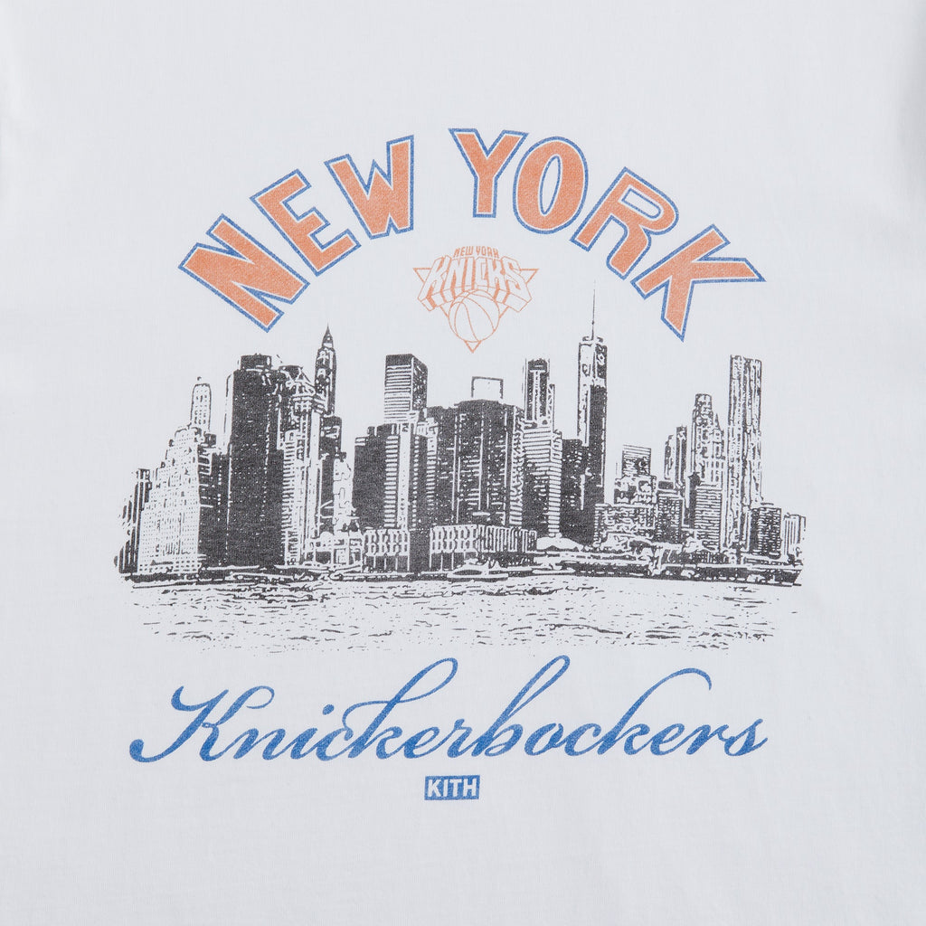 Kith for the New York Knicks Skyline L/S Vintage Tee - White – Kith