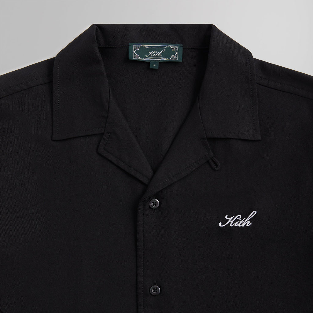 Kith Silk Cotton Thompson Camp Collar Shirt - Black – Kith Europe