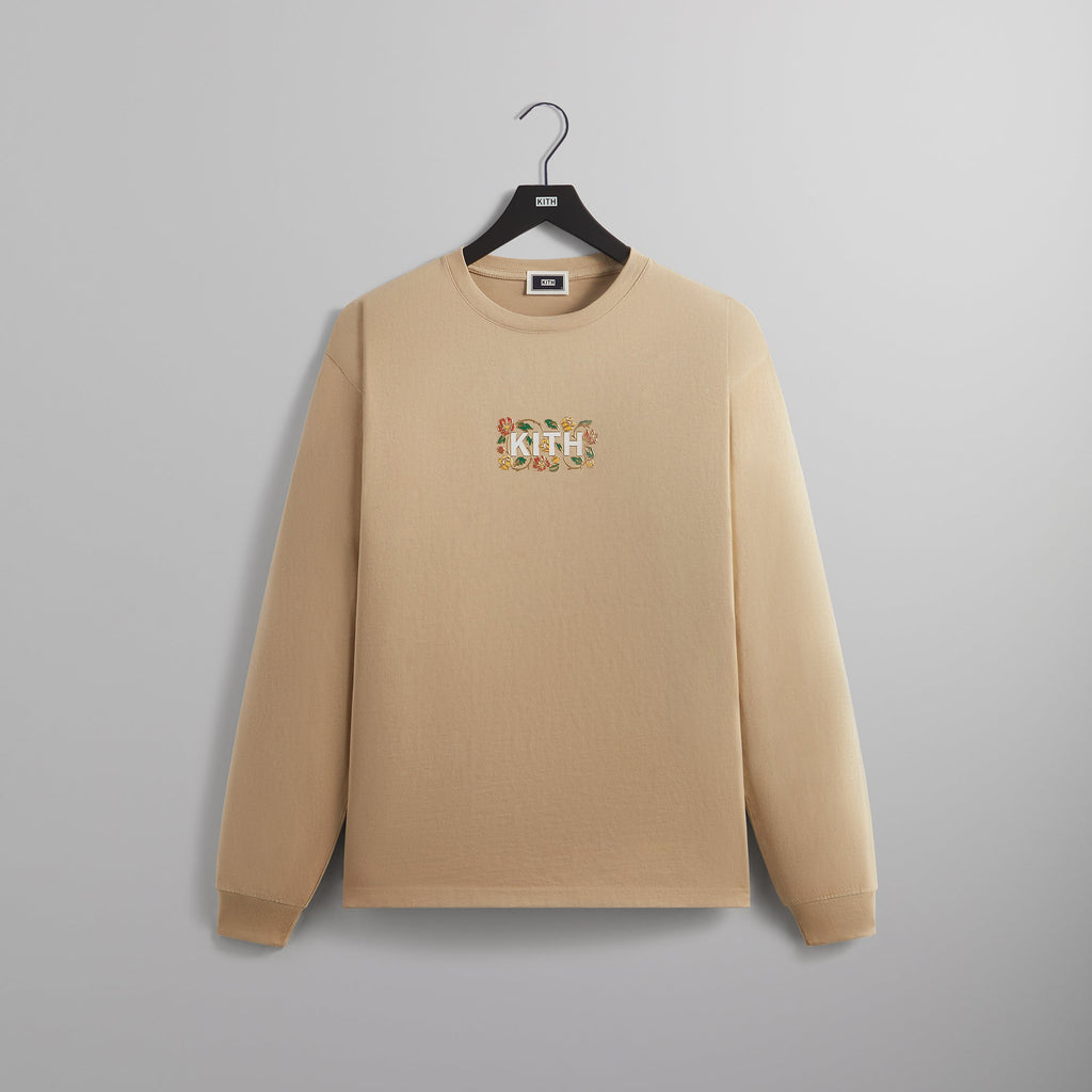 Kith Floral Classic Logo Long Sleeve Tee - Canvas – Kith Europe