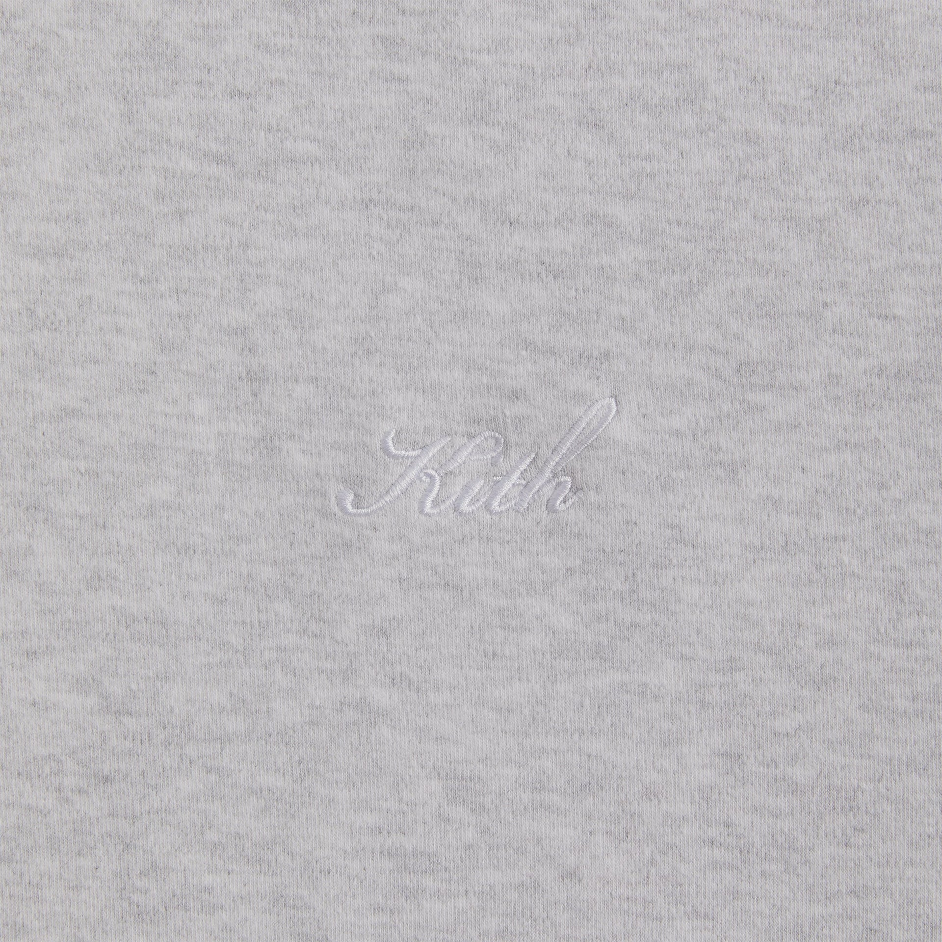 Kith Interlock Williams V Full Zip Hoodie - Light Heather Grey