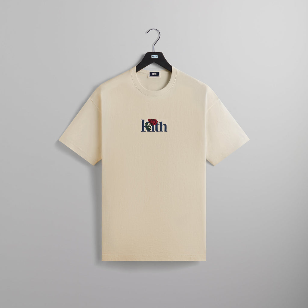 Kith Rose Serif Tee - Sandrift – Kith Europe