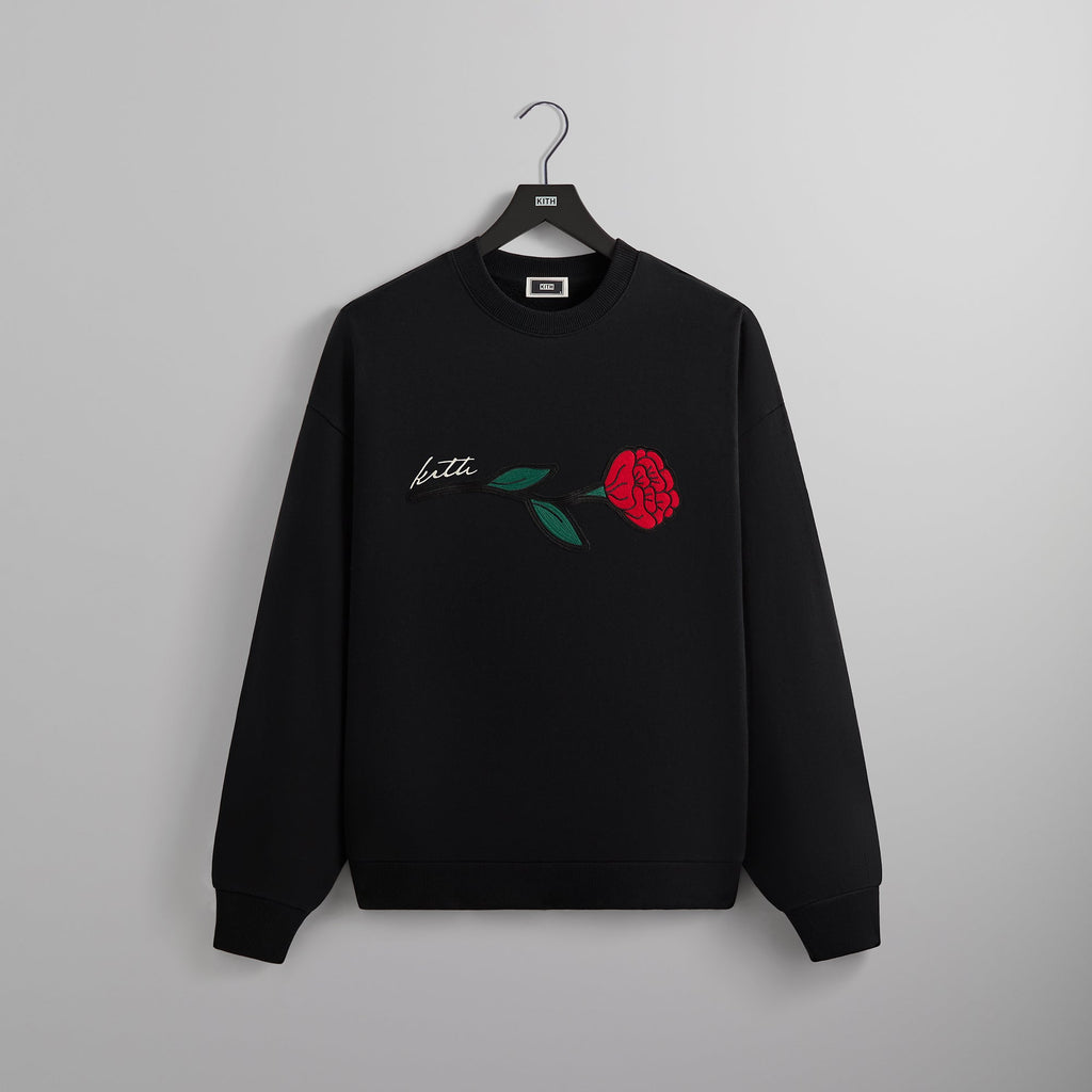 Kith Signature Rose Crewneck Black Kith Europe