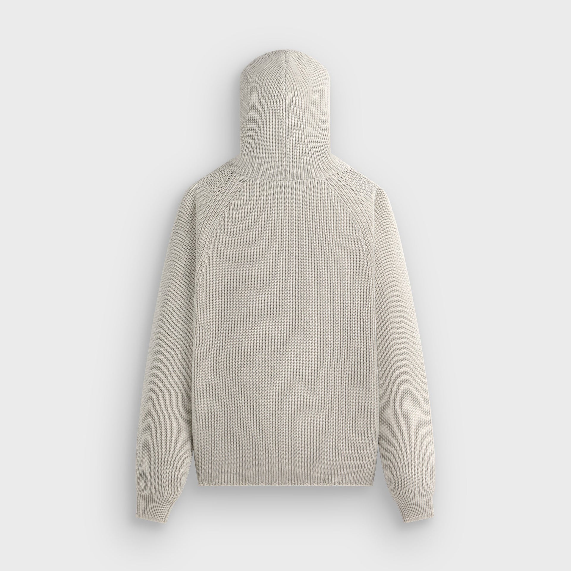 Kith Full Zip Miles Knit Hoodie - Light Heather Grey
