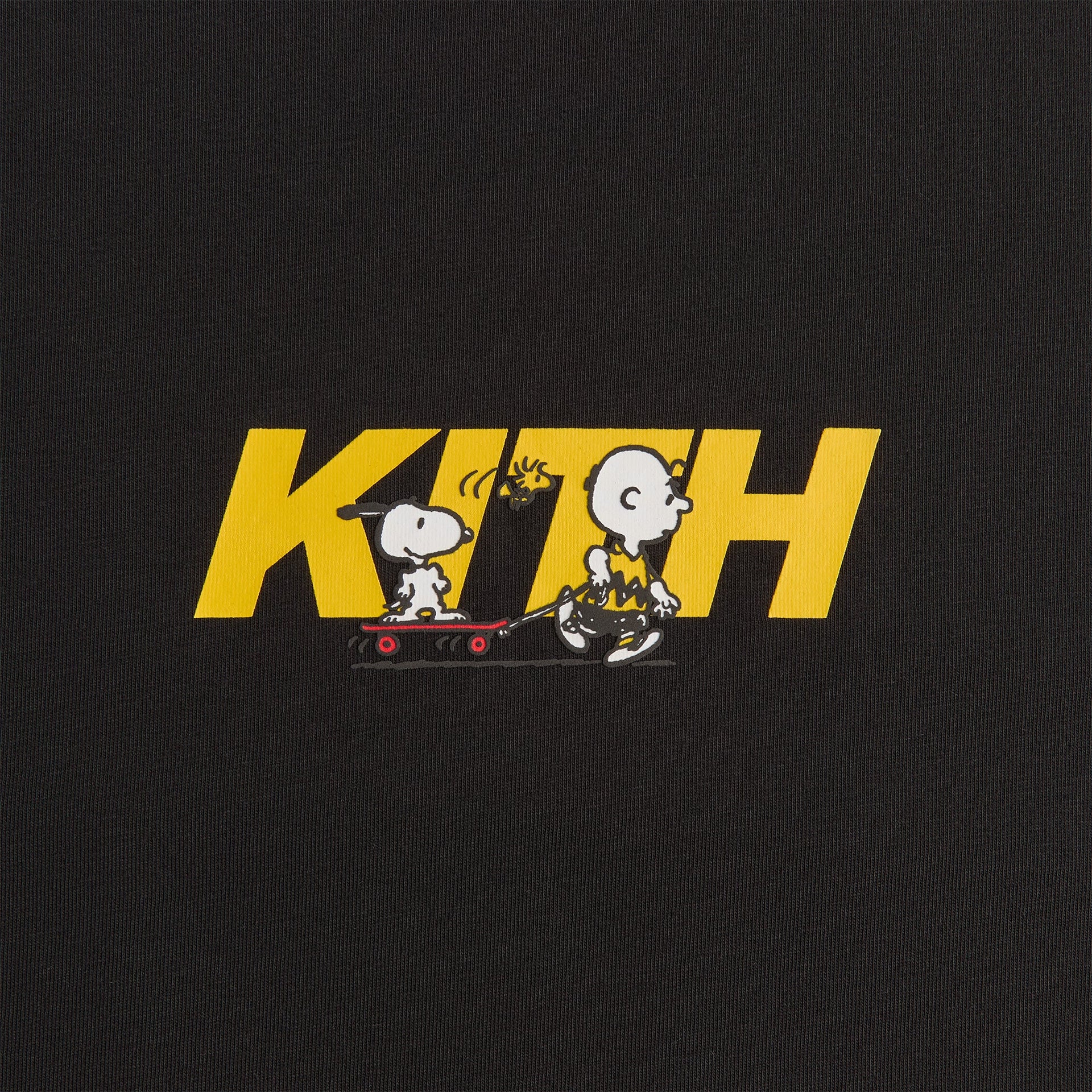 Kith for Peanuts Skateboard Fast Logo Tee - Black
