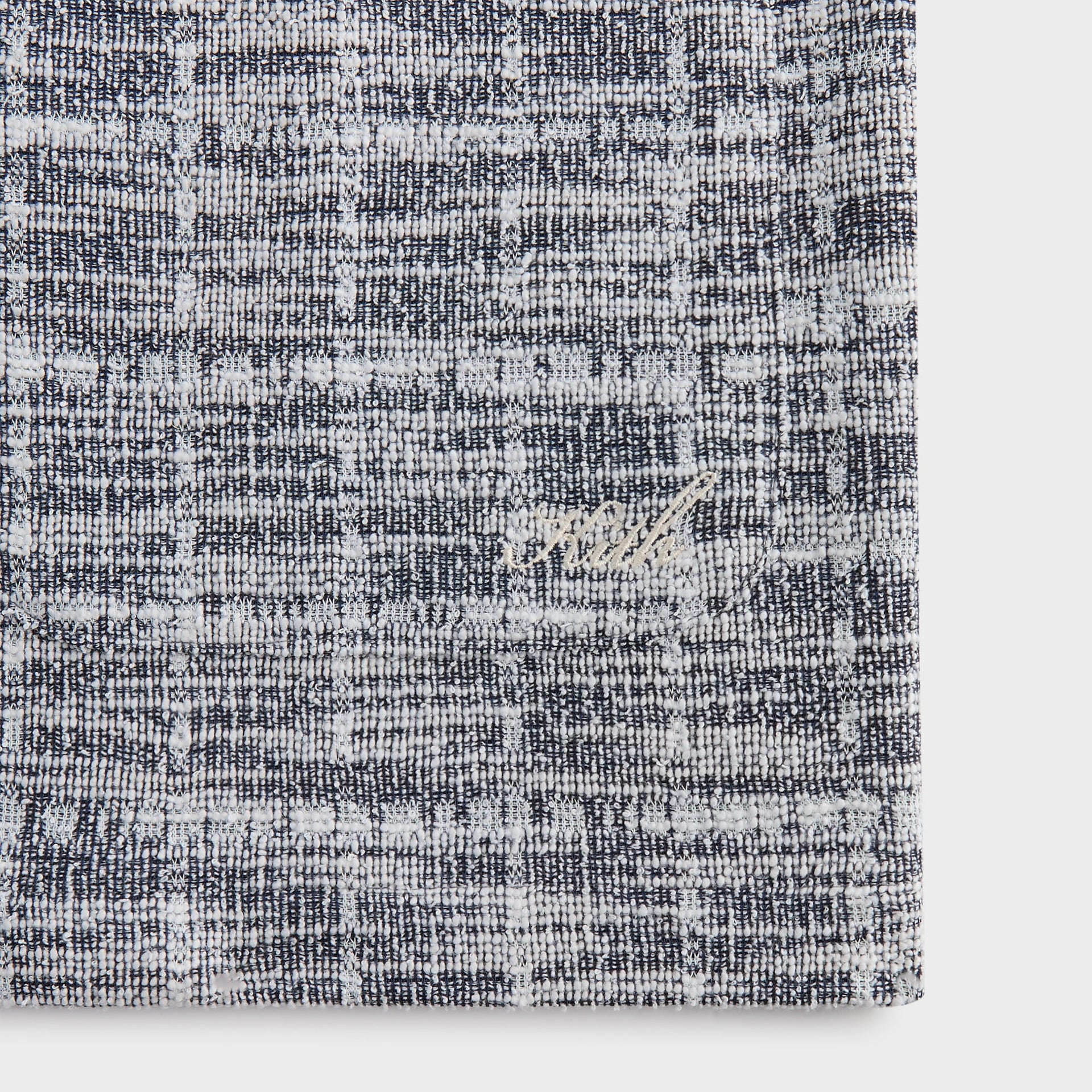 Kith Tweed Long Sleeve Boxy Collared Overshirt - Nocturnal