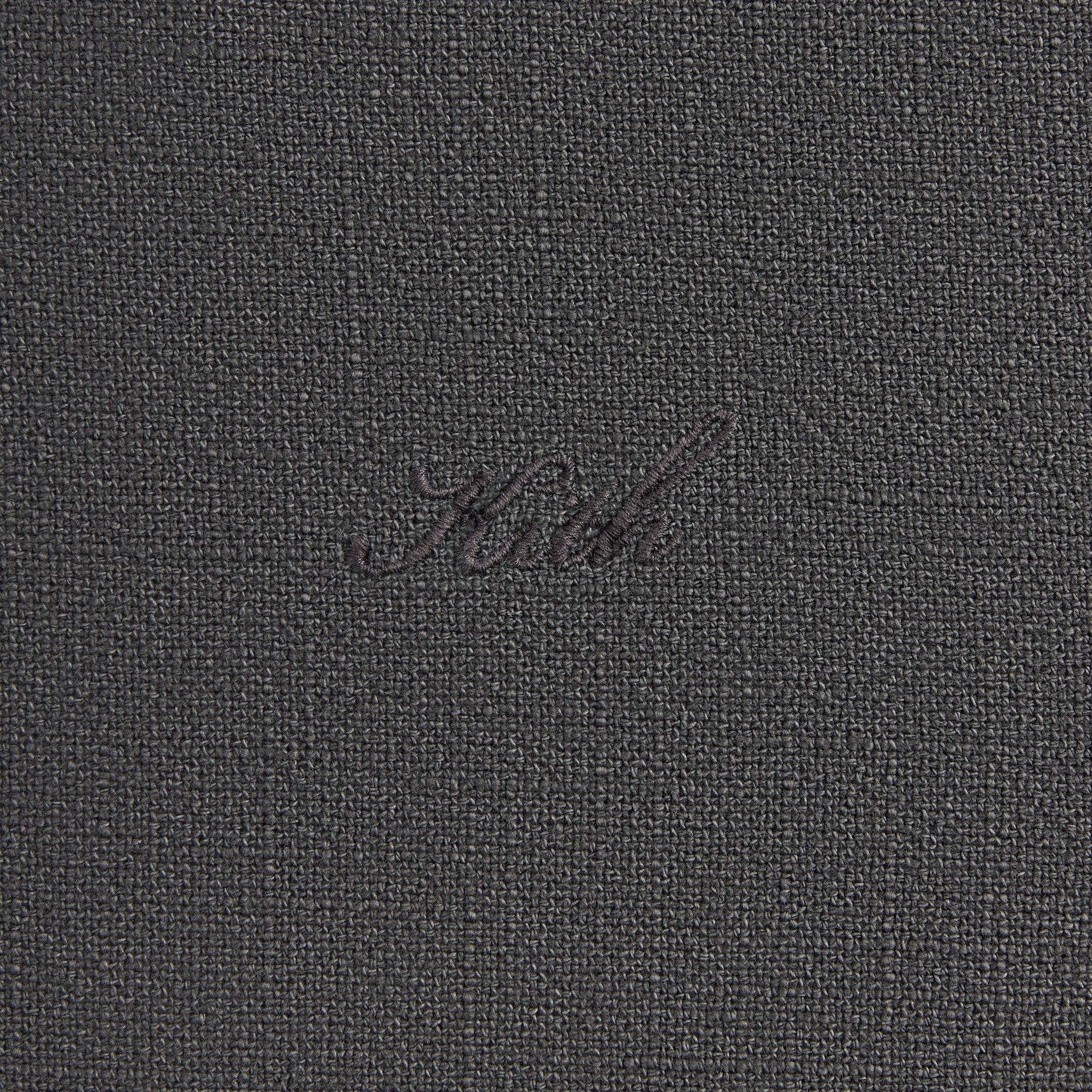 Kith Soft Woven Long Sleeve Boxy Collared Overshirt - Carbon