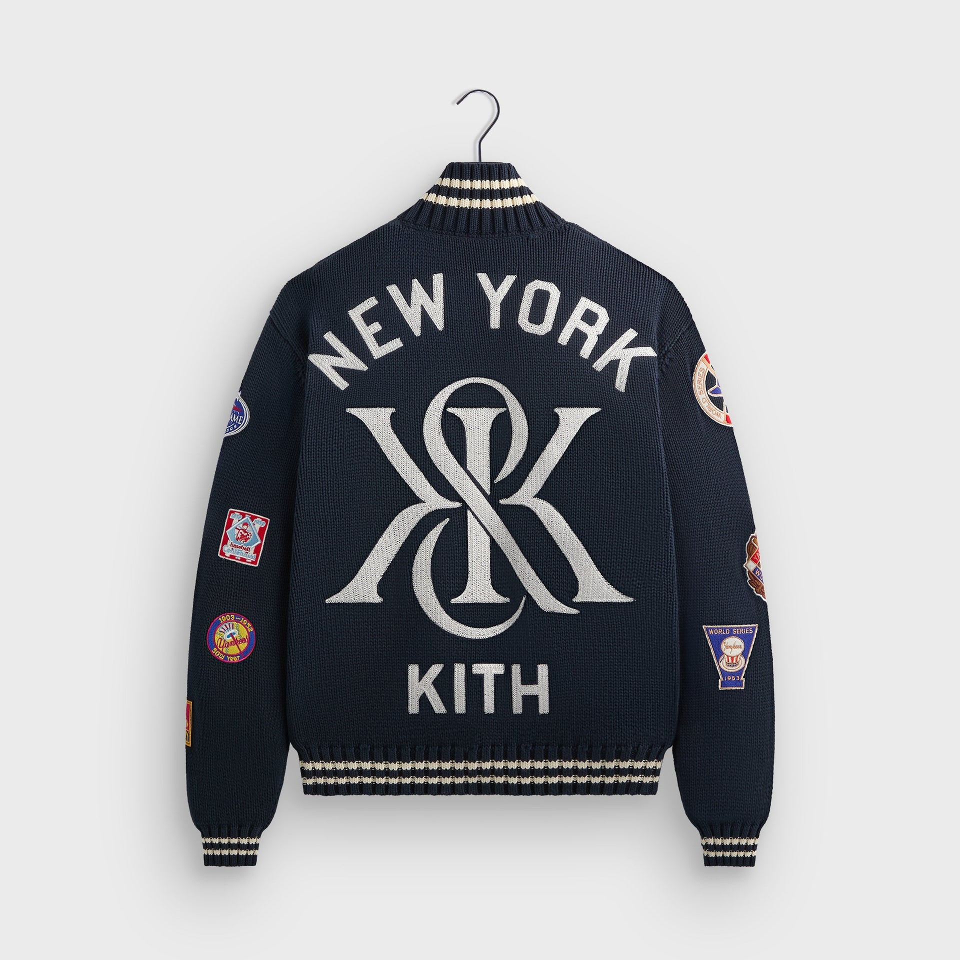 Kith for the New York Yankees All-Over Embroidered Wyona Full Zip - Nocturnal