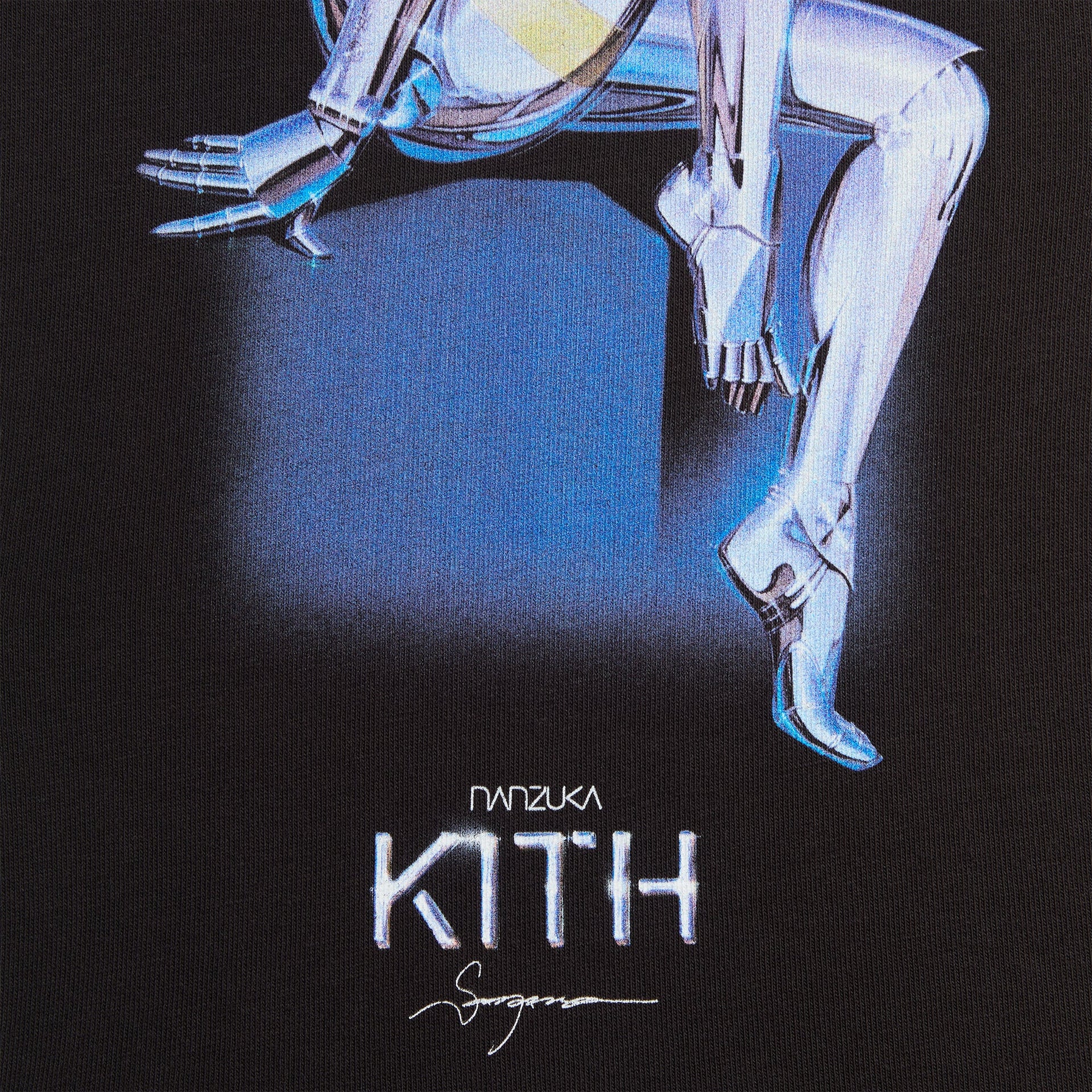 Kith for Nanzuka Gallery Sorayama Model A Stitch Tee - Black