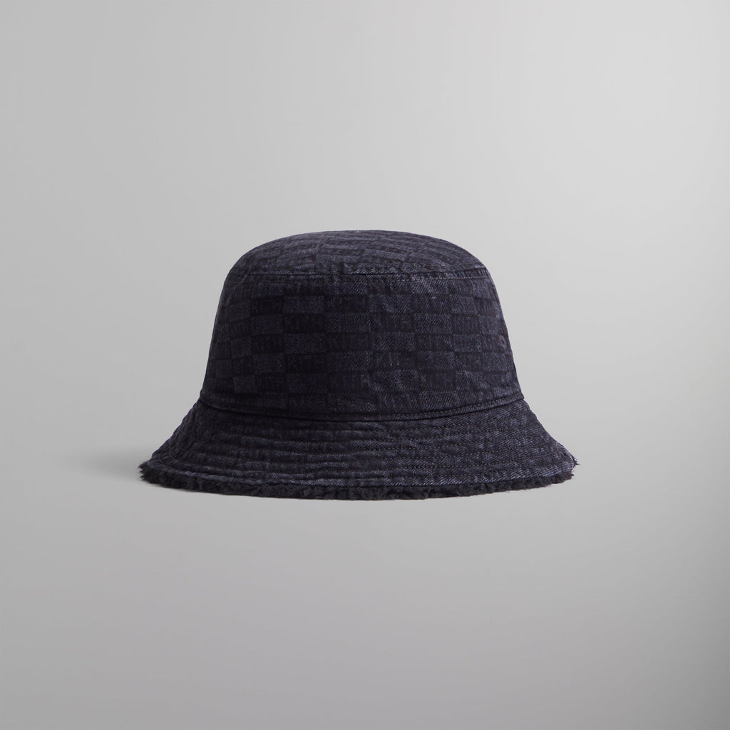 Casablanca Blue Denim Monogram Bucket Hat Casablanca