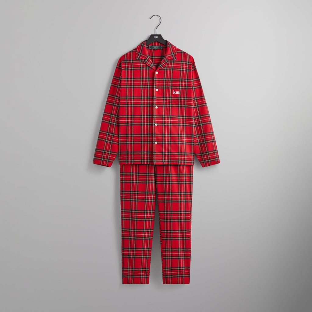 Kithmas Baby Brushed Cotton Plaid Pajama Set - Present