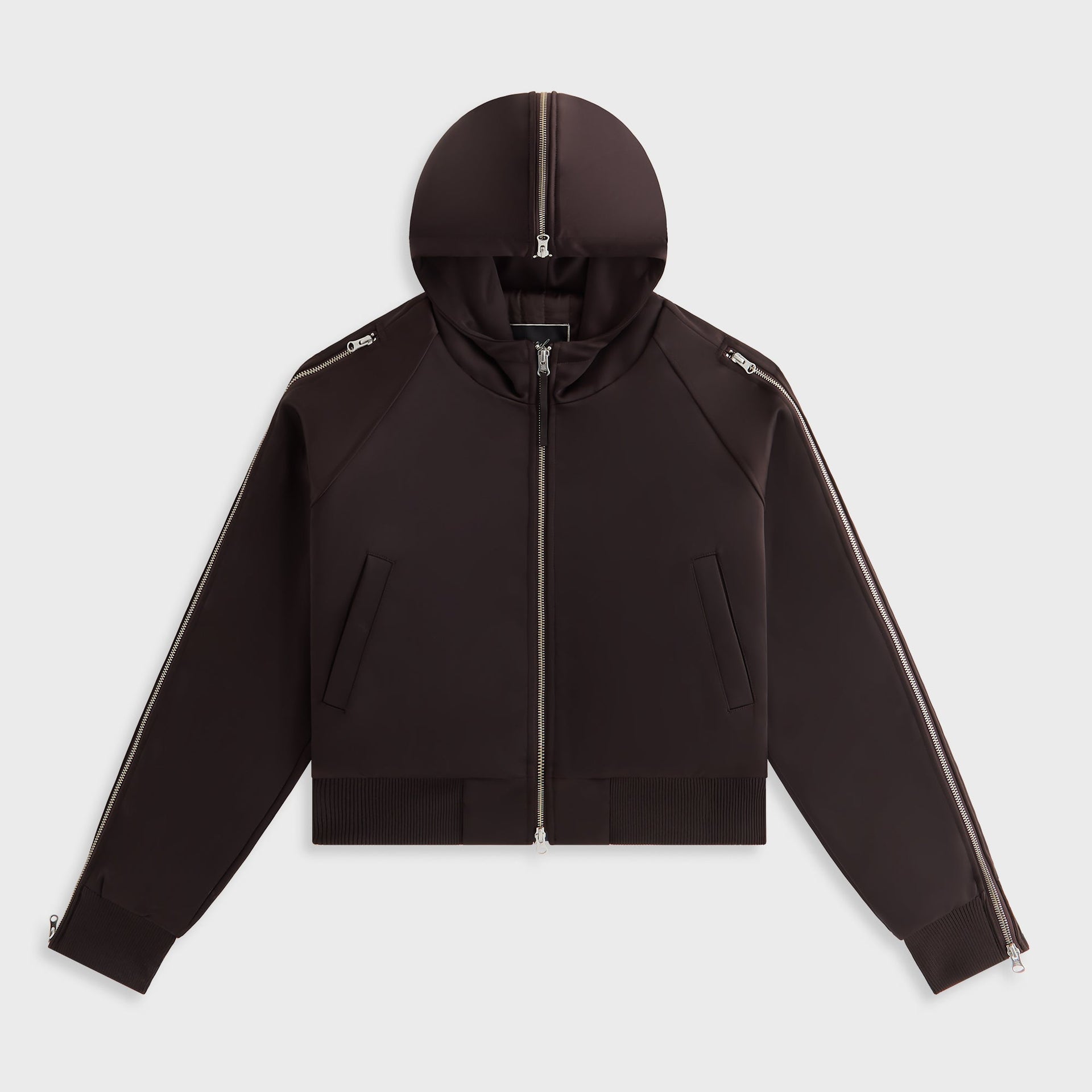 Kith Women Simra Satin Zip Sleeve Bomber - Incognito