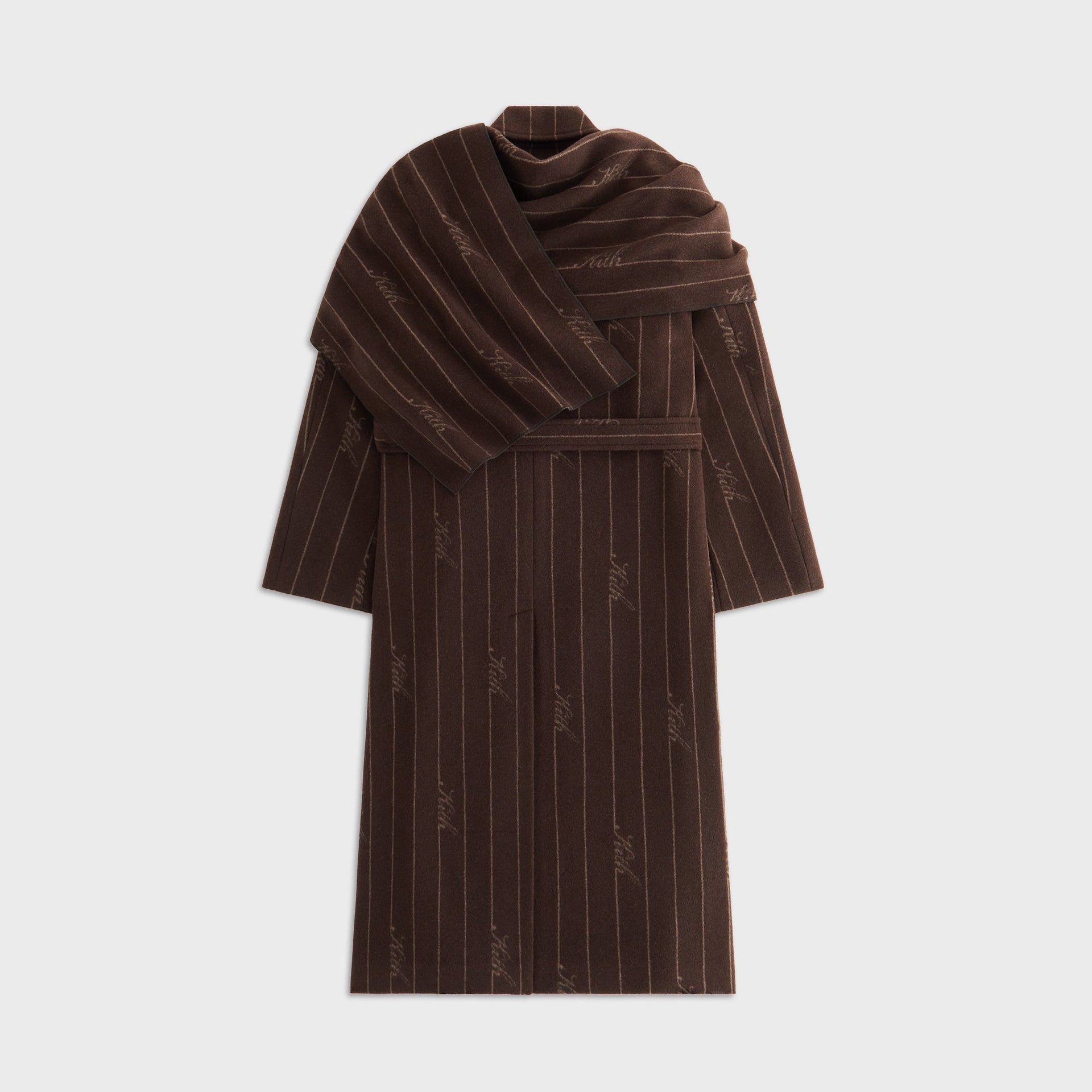 Kith Women Maeva Melton Stripe Scarf Coat - Incognito