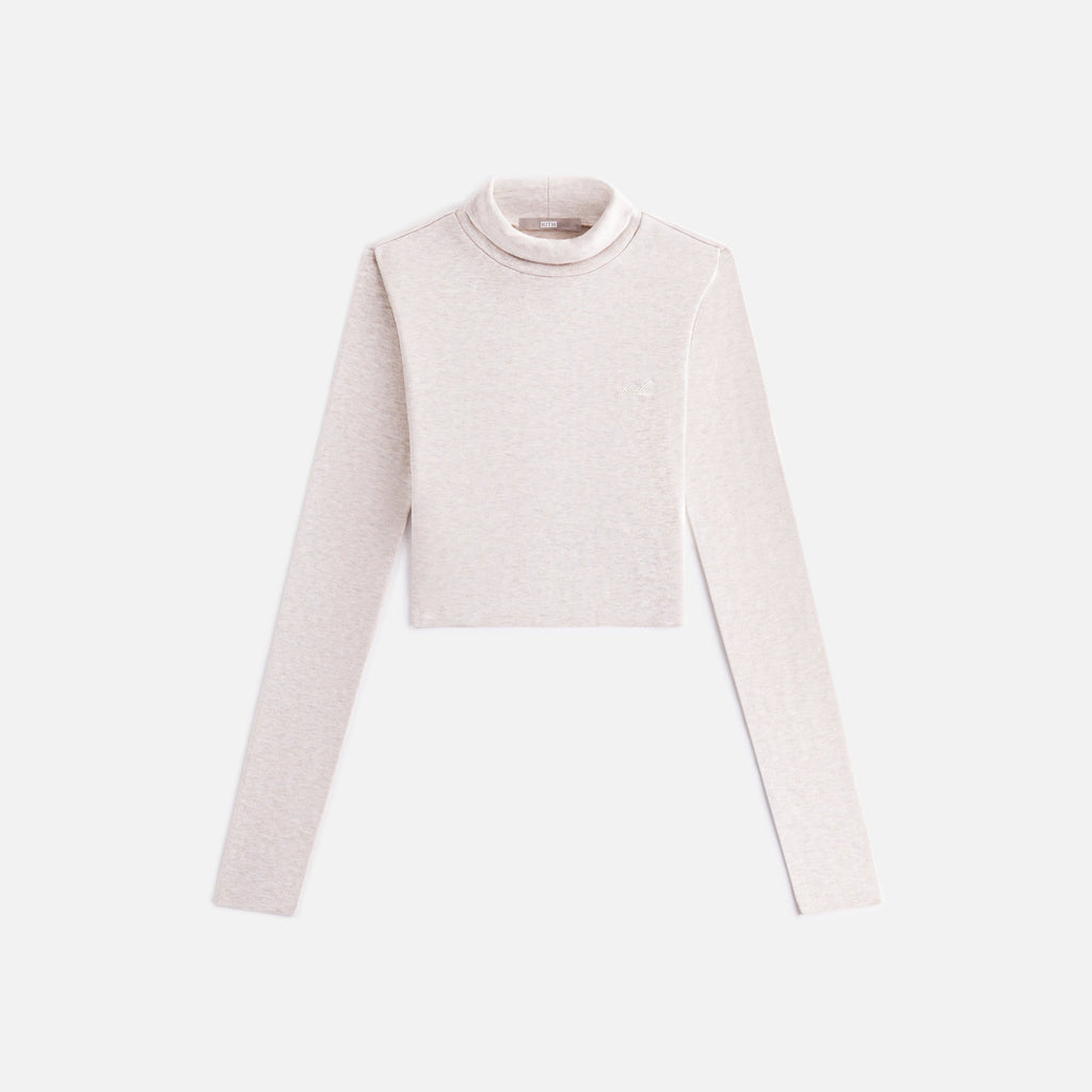 Kith Women Brier Cropped Baby Rib Turtleneck - Sandy Heather – Kith Europe