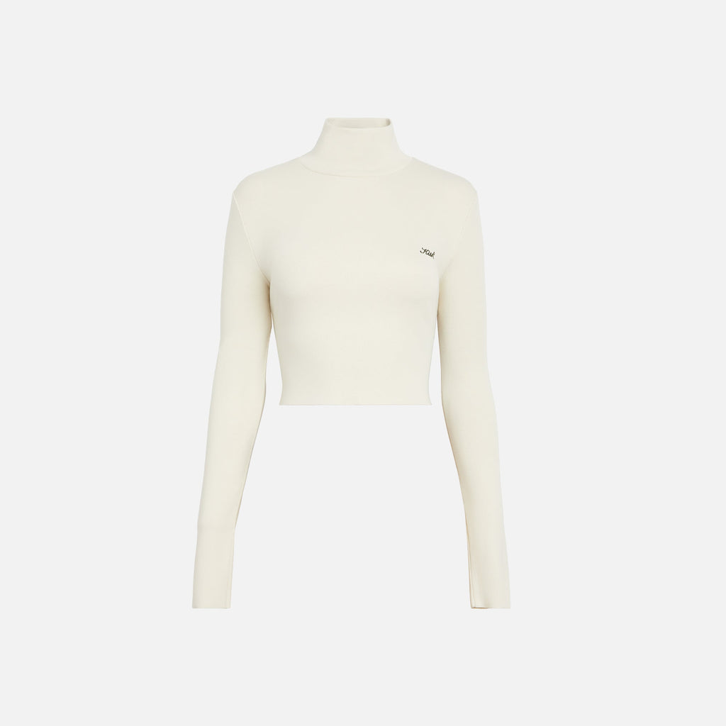 Kith Women Brier Cropped Baby Rib Turtleneck Waffle Kith Europe