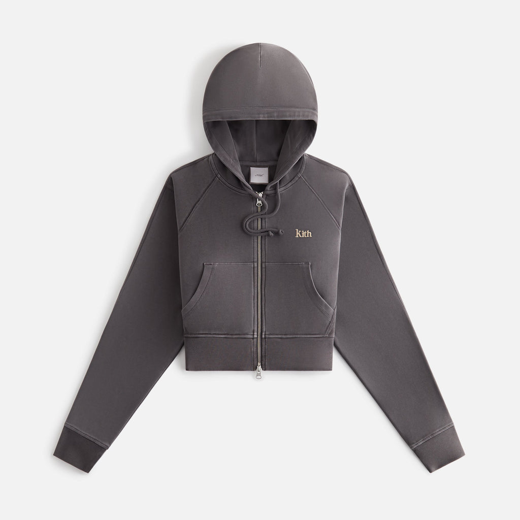 Kith Women Davin Cropped Hoodie - Hematite – Kith Europe