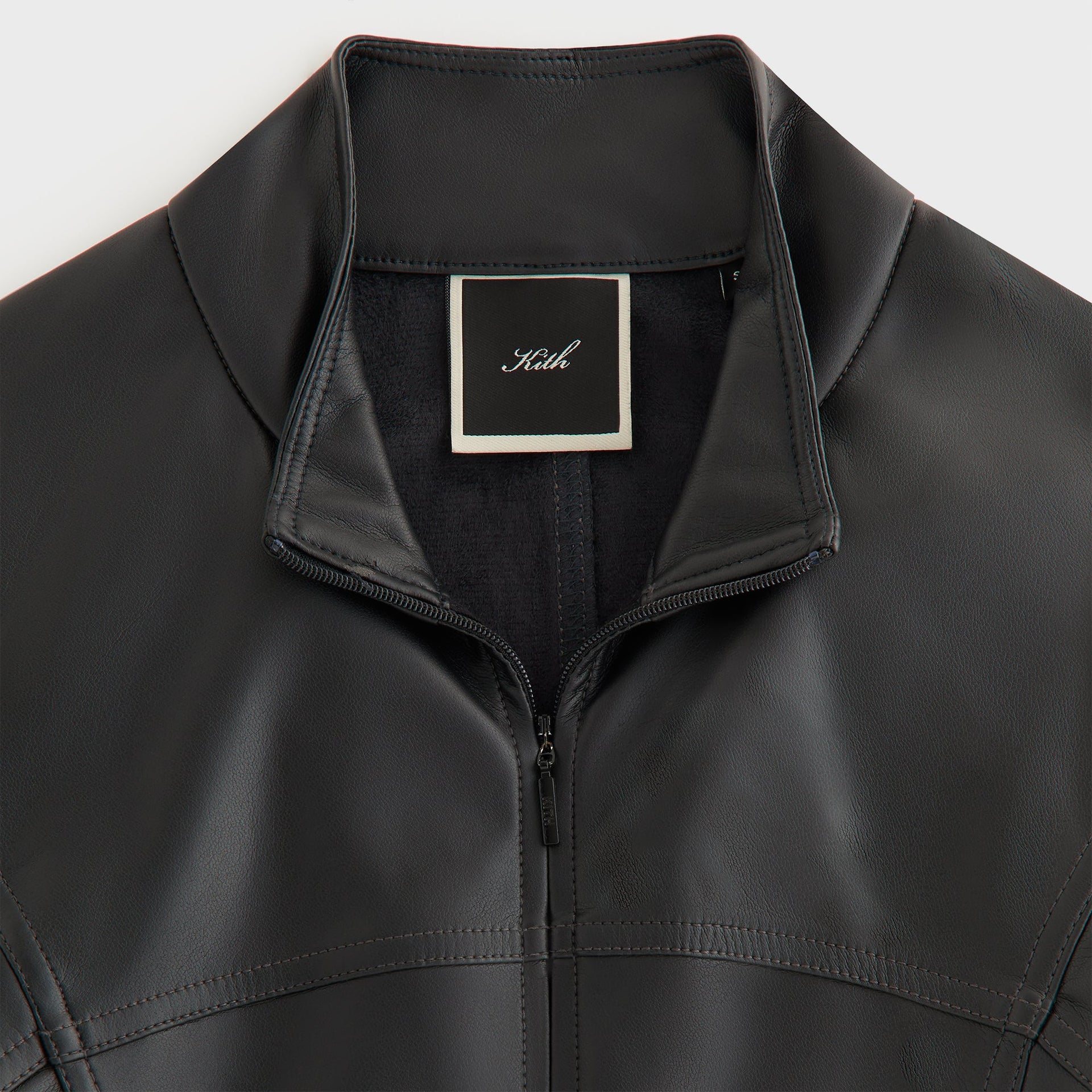 Kith Women Nita Faux Leather Zip Long Sleeve - Black