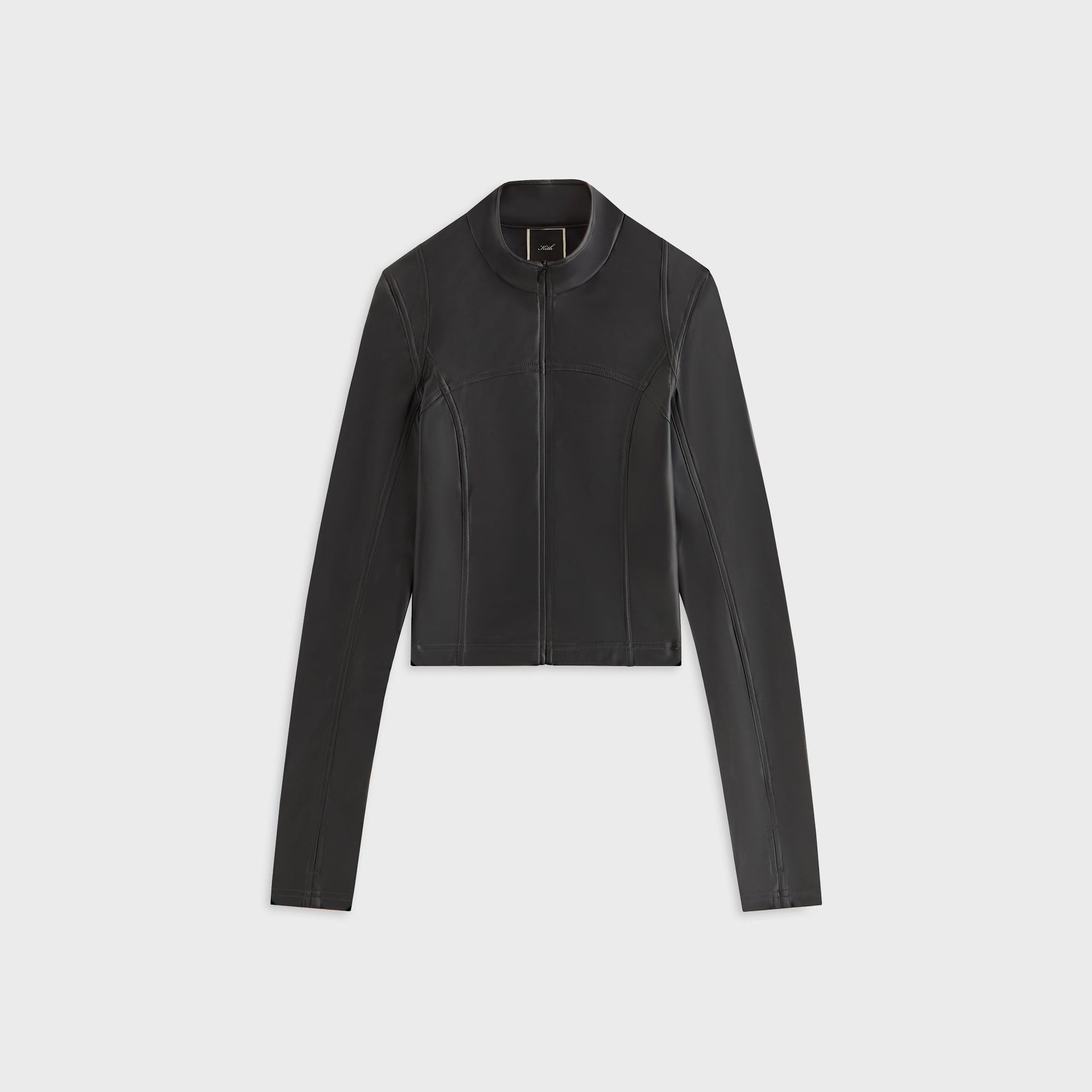 Kith Women Nita Faux Leather Zip Long Sleeve - Black