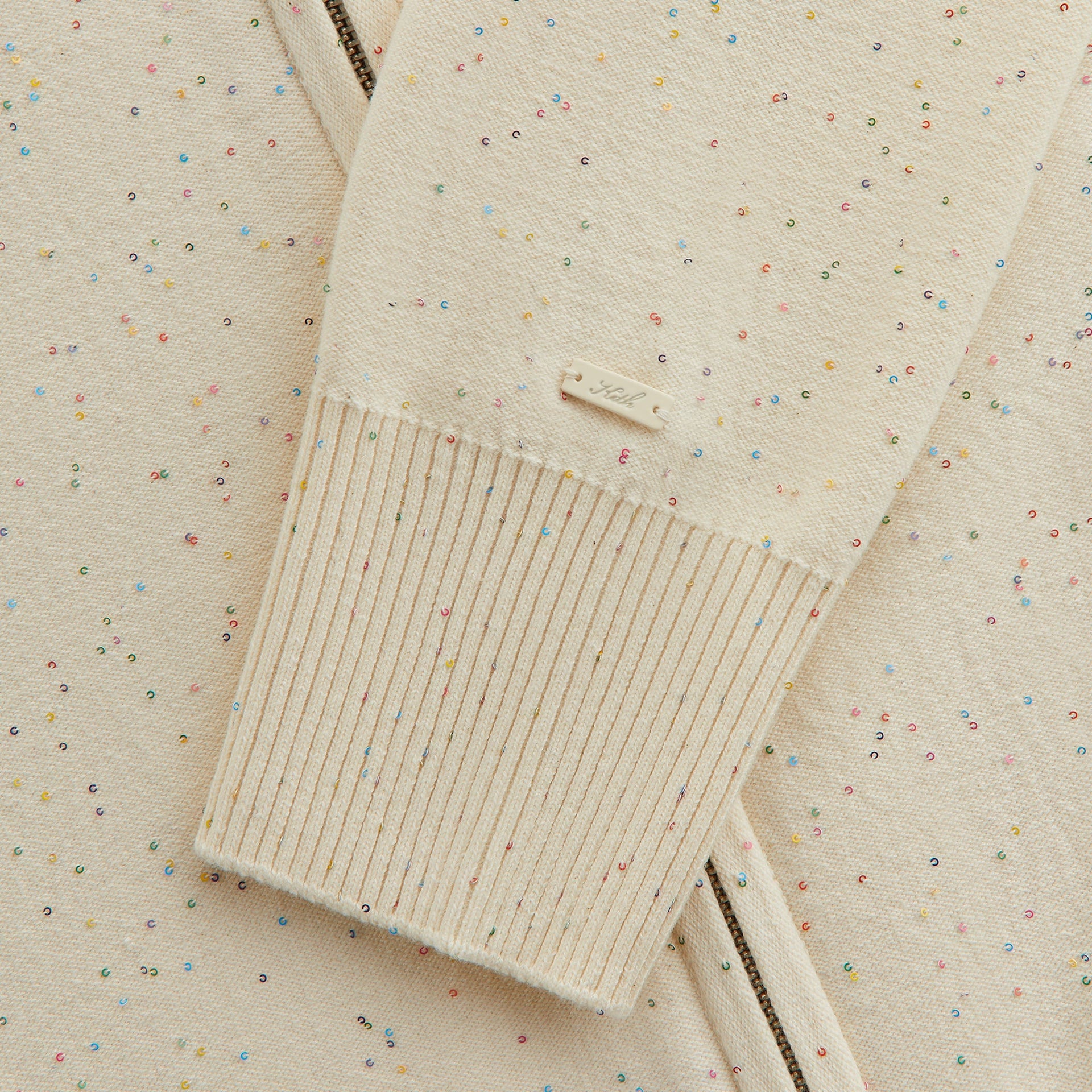 Kith Women Faryn Sequined Hooded Zip Sweater - Sandrift